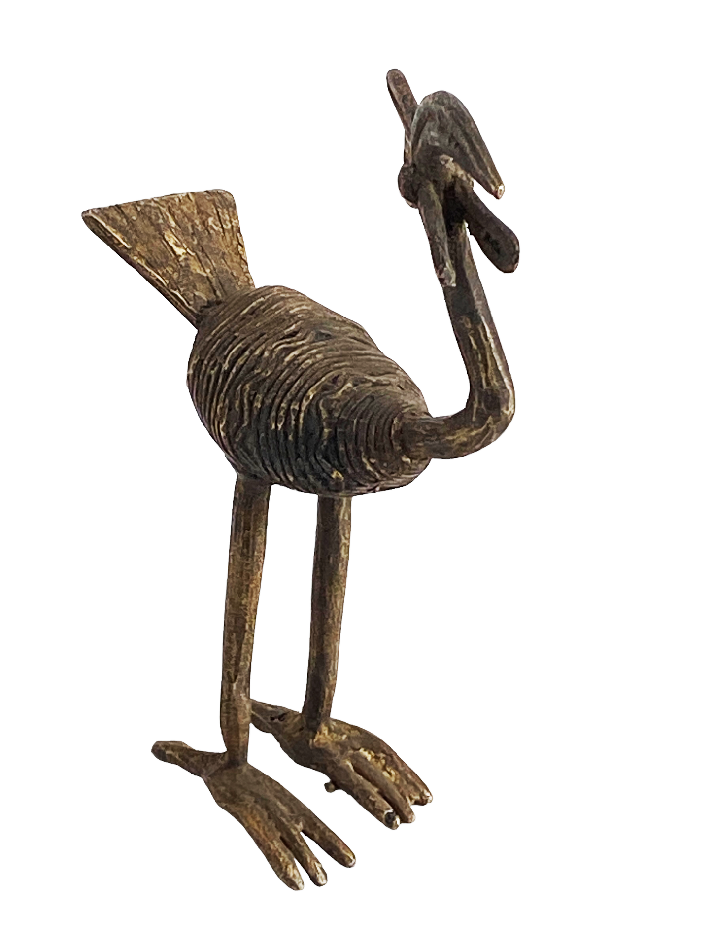 #2994 African Lobi Bronze Bird/ Gold Weight 4.5'" W by 5.75" h