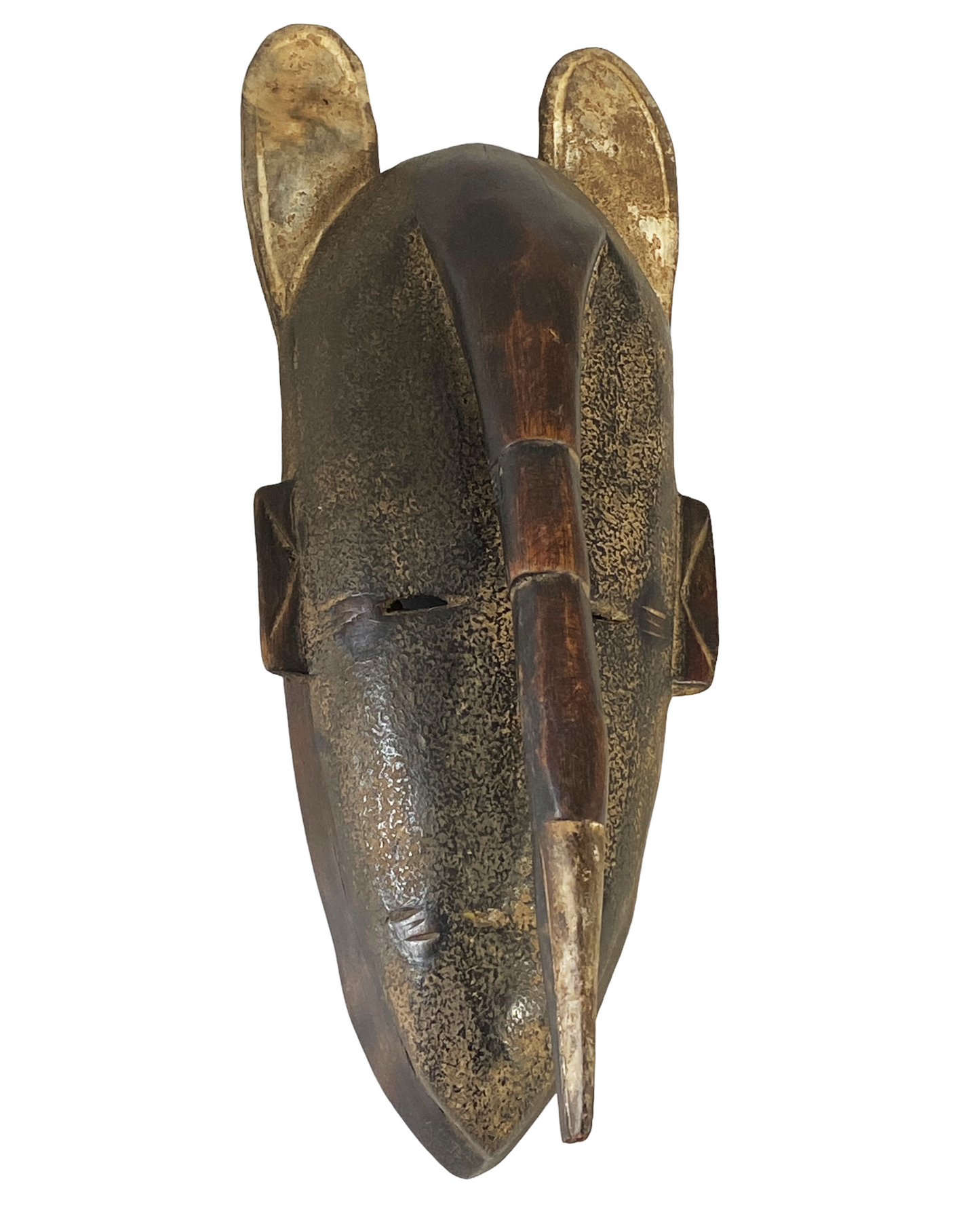 # 5116 Stunning African Baule Portrait Mask Cote D'ivoire 17" H