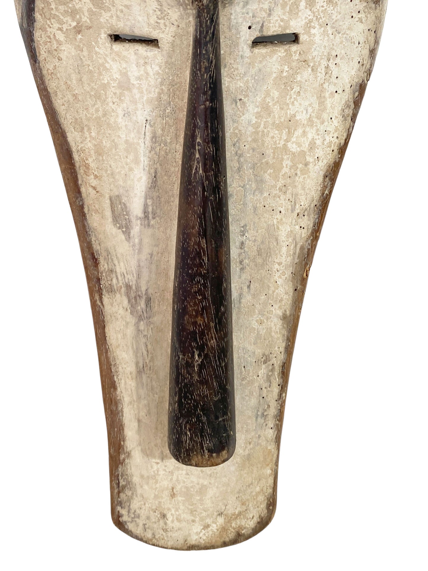 # 5381 Fang Mask Elongated Face Gabon African Mask 18" H