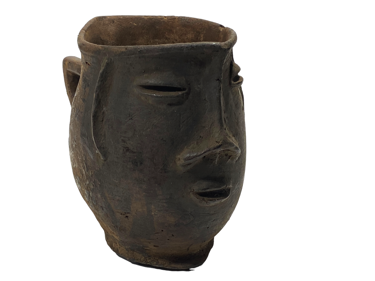 #5008 Kuba wooden Cup Figural Head Congo 7" H