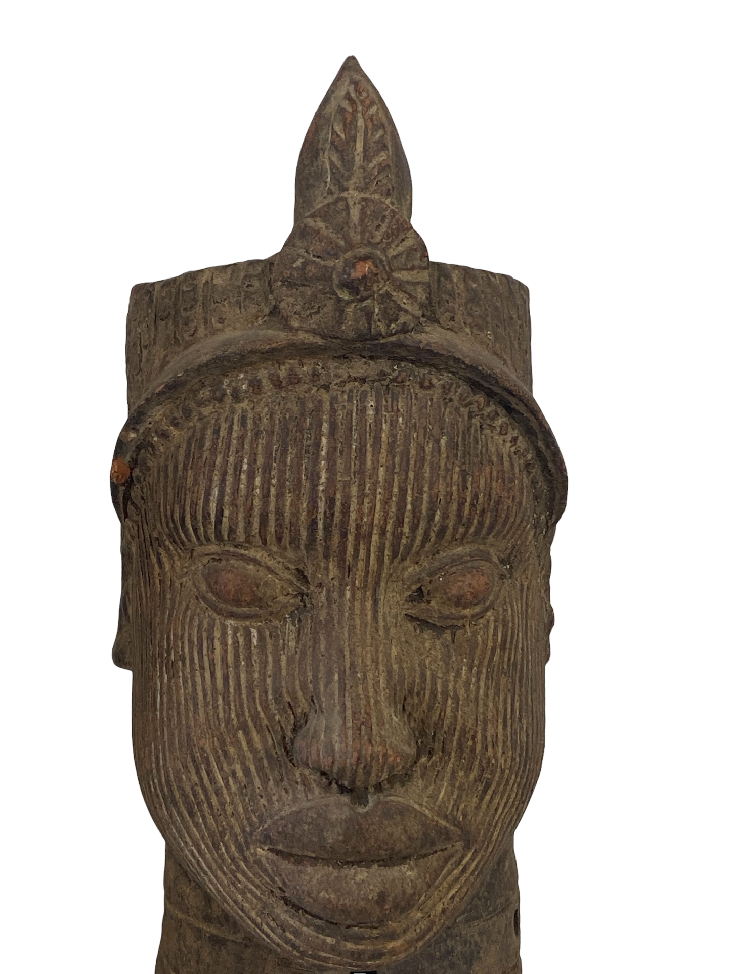 #8223 Large Ife Clay / Terracotta Head of Oni Yoruba Nigeria African 17.5" H