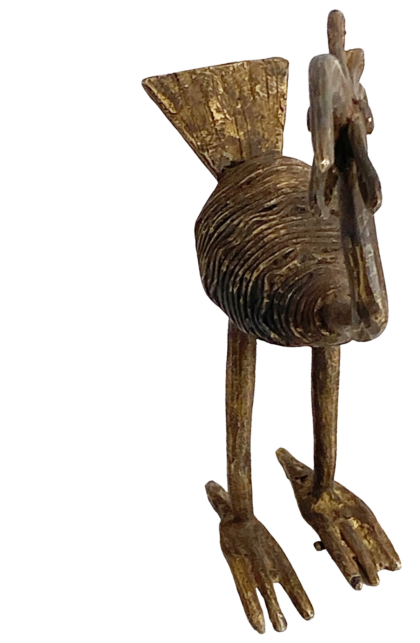 #2994 African Lobi Bronze Bird/ Gold Weight 4.5'" W by 5.75" h