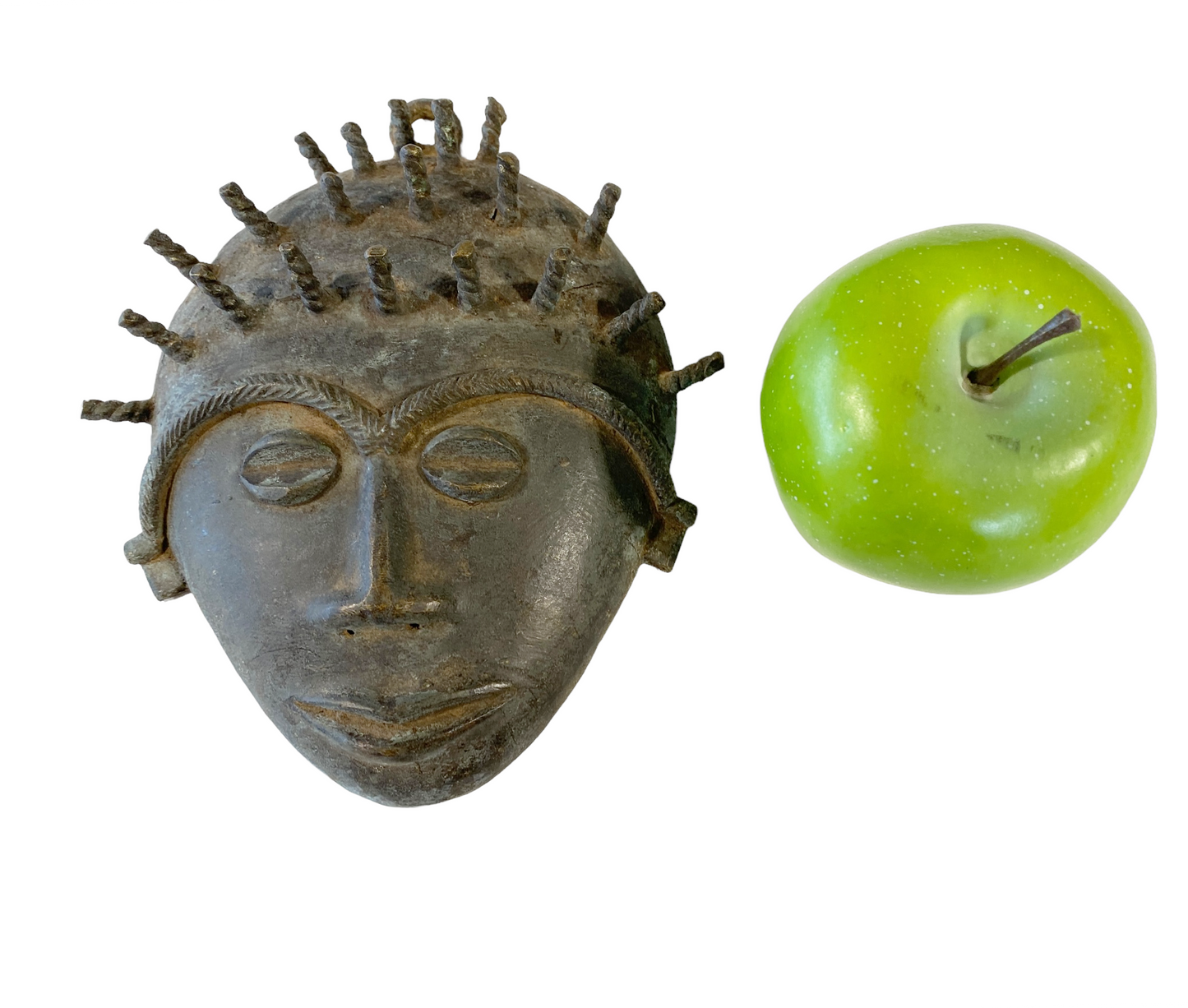 # 5215 African Baule Bronze Passport Mask 7" h