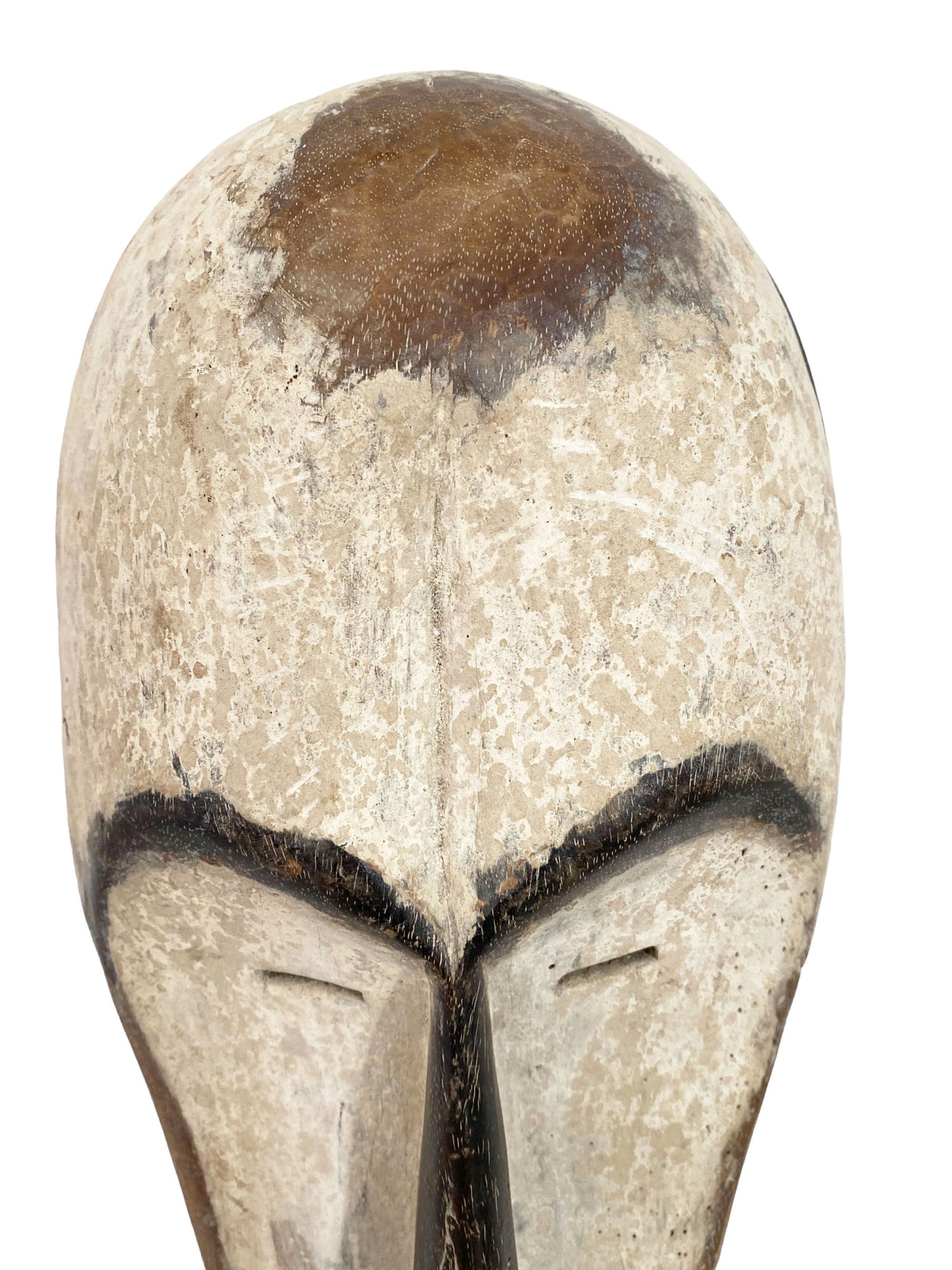 # 5381 Fang Mask Elongated Face Gabon African Mask 18" H
