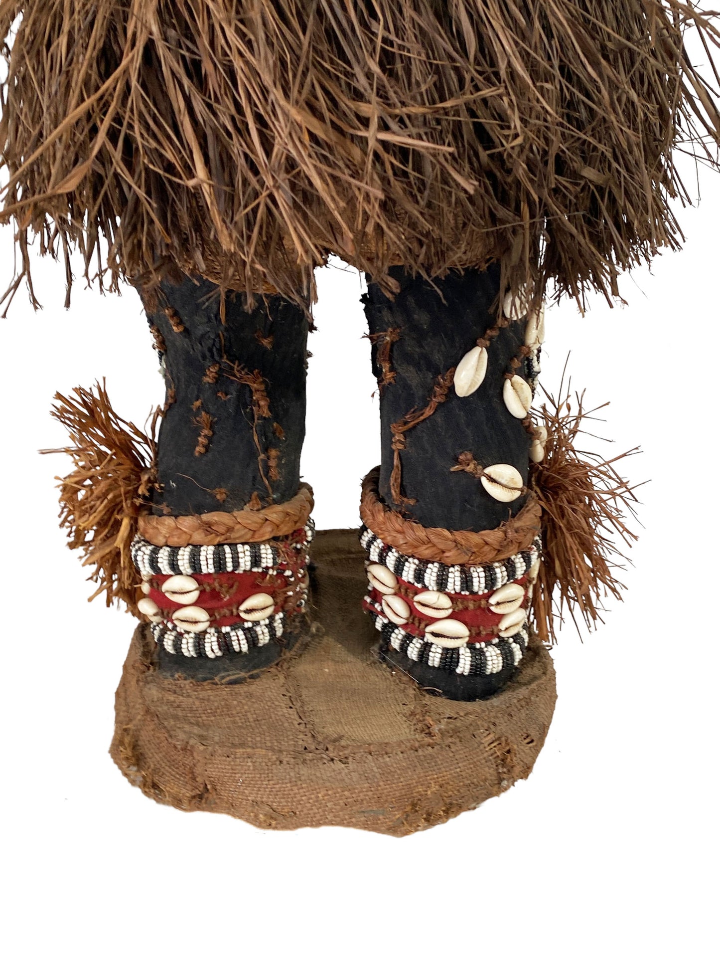 # 5469 Rare Royal Kuba Mukenga Beaded  Bird Dancing sculpture Congo Africa 32" H