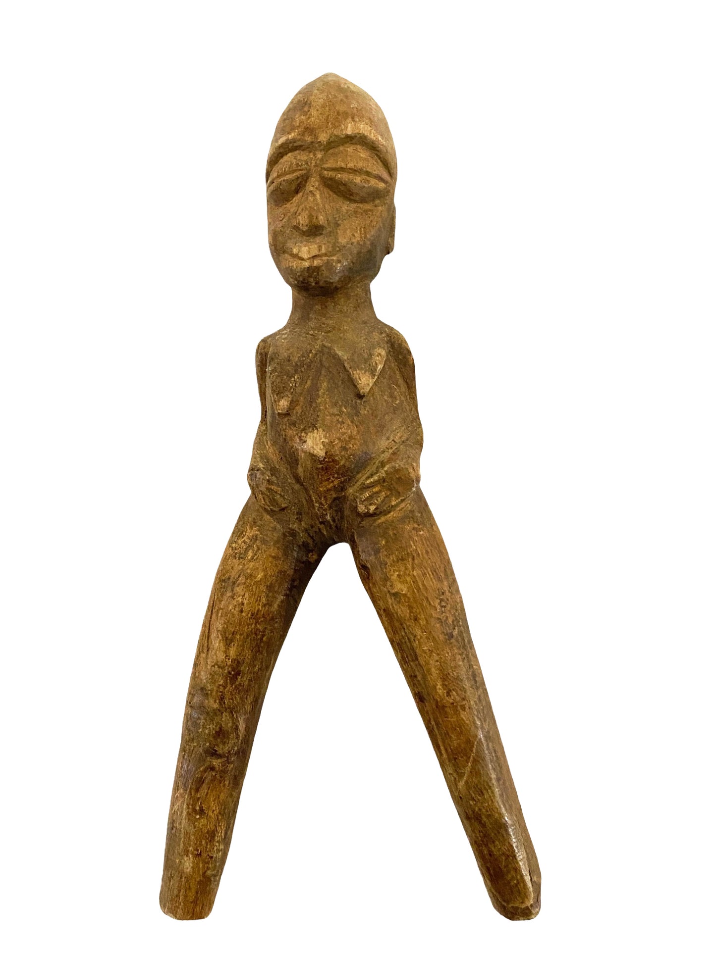 #4763 Superb  old Lobi Figural Sling shot Burkina Faso African 7.25" h