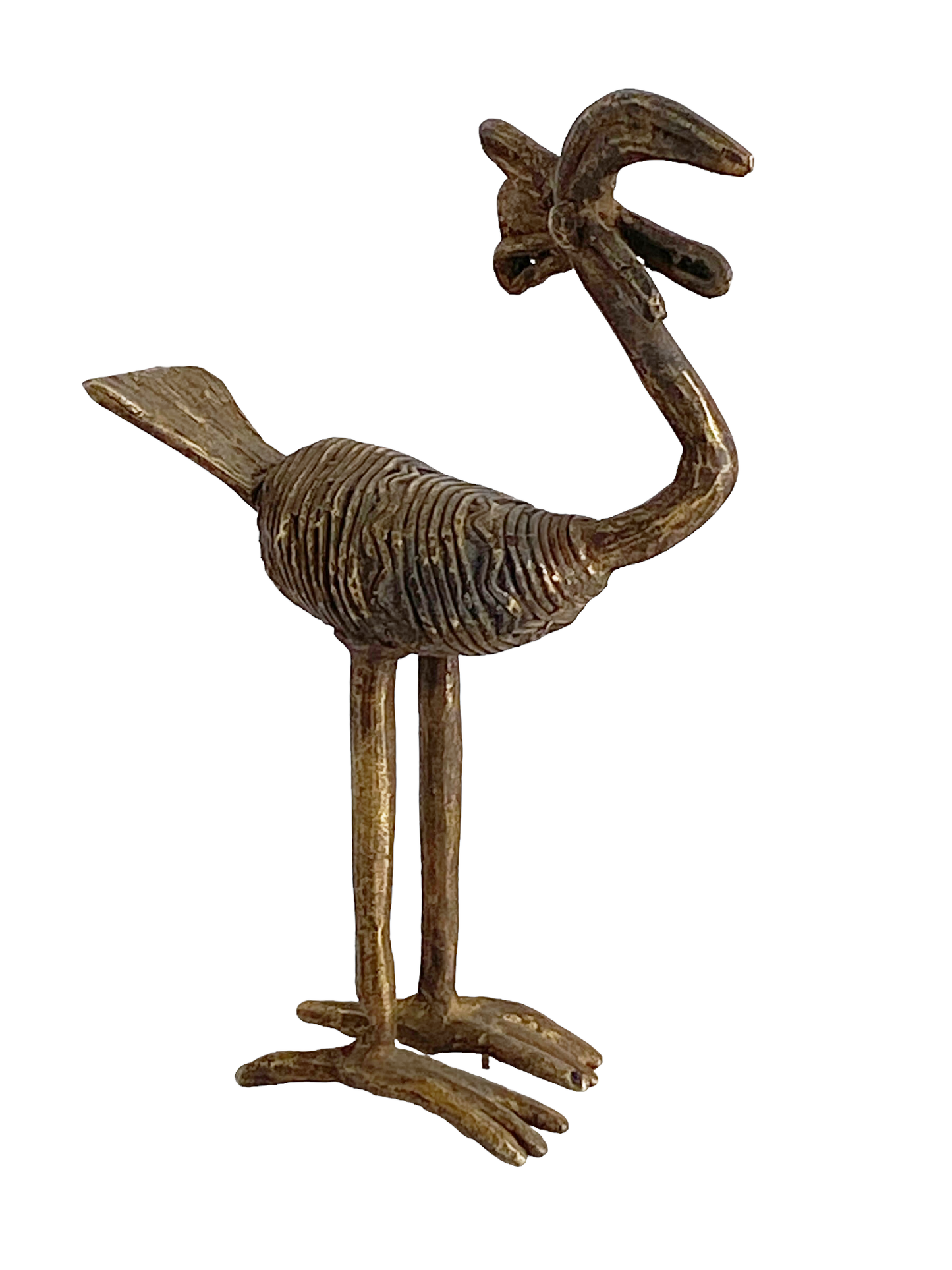 #2994 African Lobi Bronze Bird/ Gold Weight 4.5'" W by 5.75" h