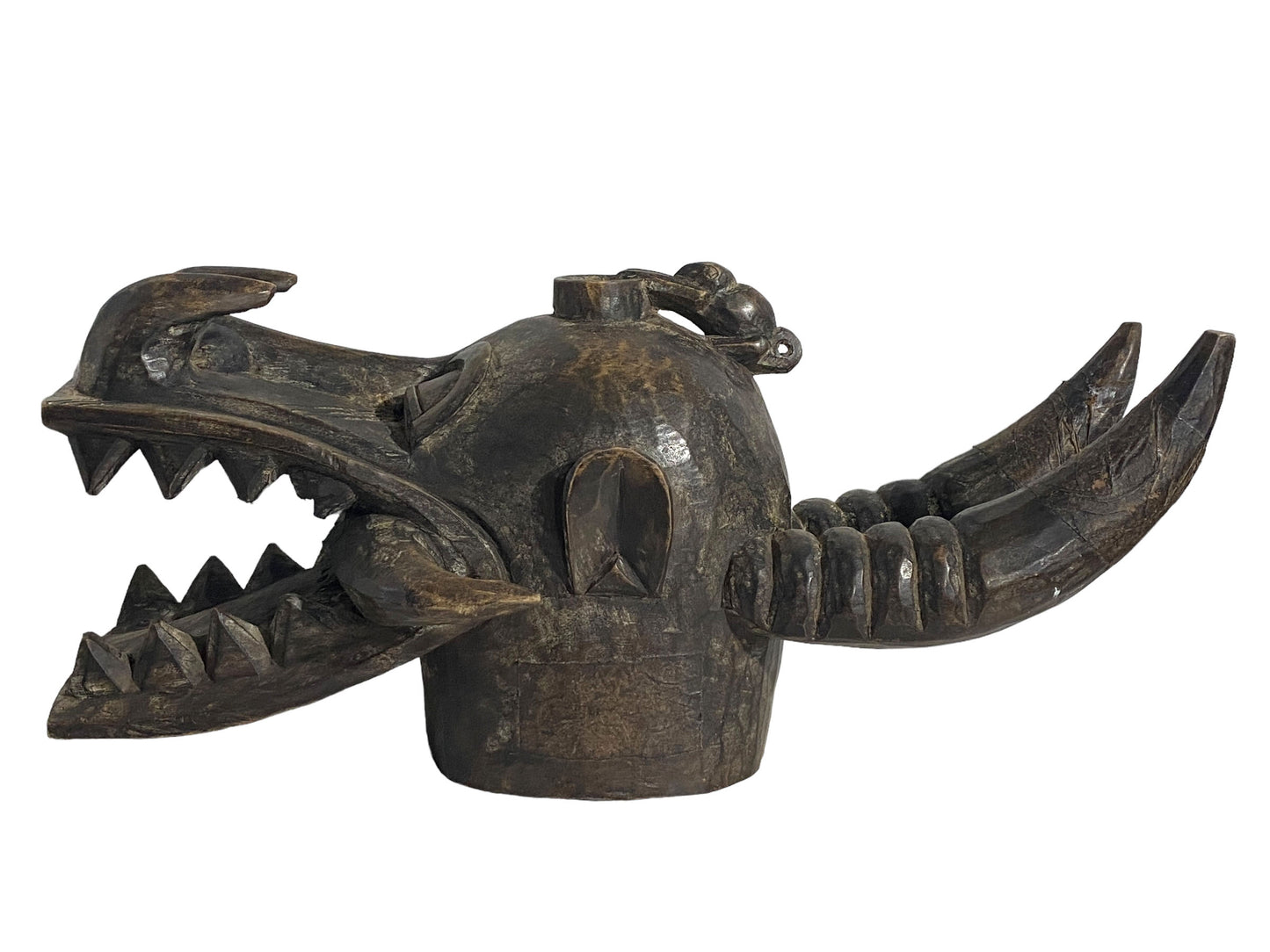 # 5403 Senufo African Fire Spitter Mask Wanyugo Cote d'Ivoire 25"