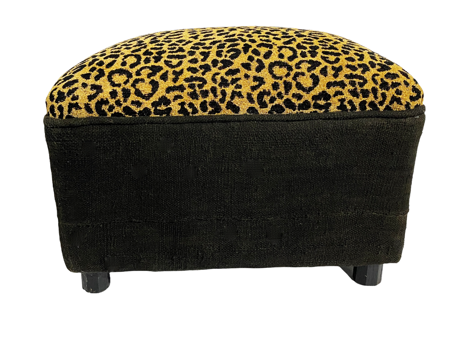 #4637 Custom Made Velvet Animal Print Ottoman/Footstool