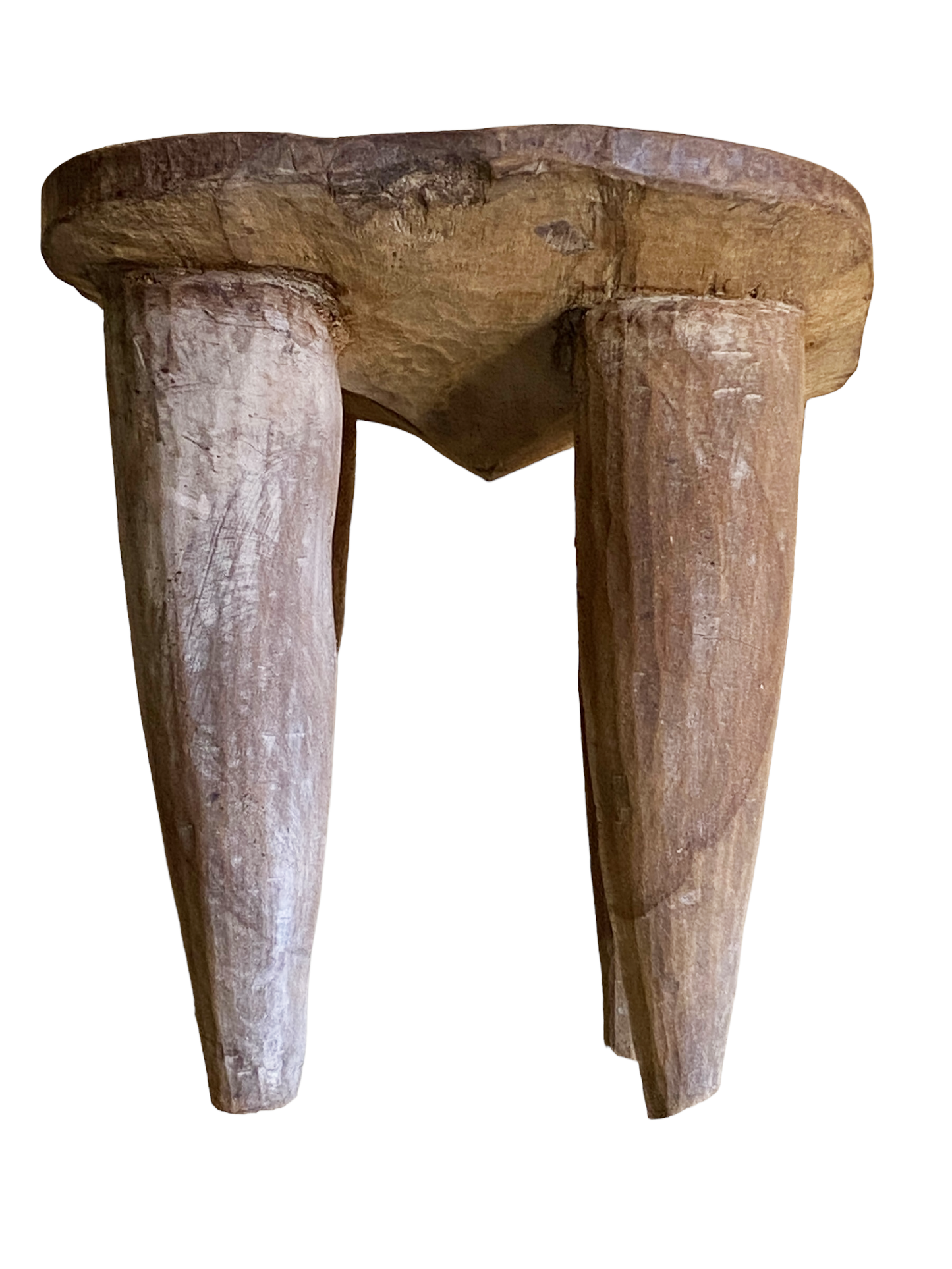 # 4958 African Old Senufo Wood Milk Stool /Table I . Coast 24" W by 16" H