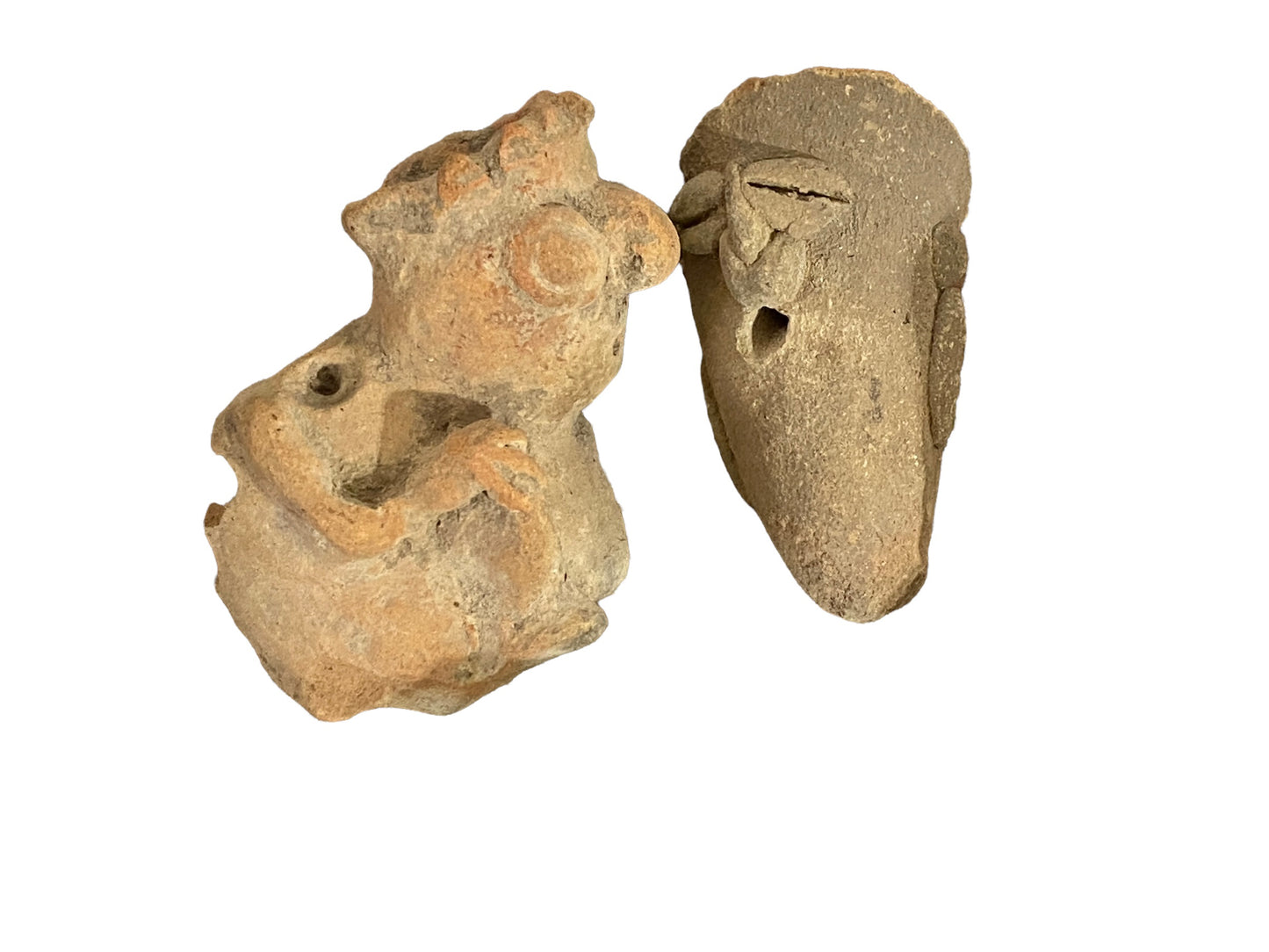 #4635 Rare Pre-Columbian Mounted Pottery 17 Fragments