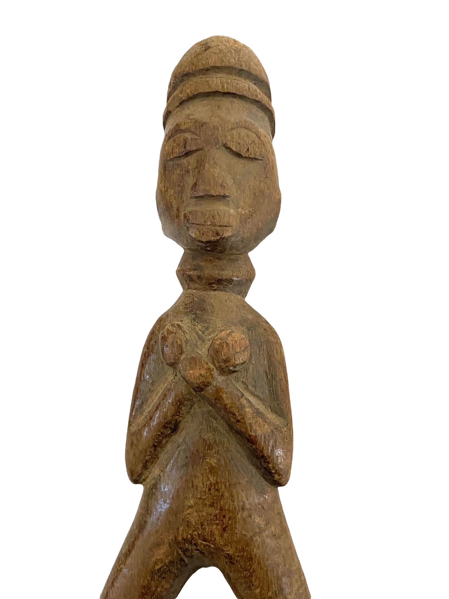 #4762 Superb /unique old Lobi Figural Sling shot Burkina Faso African 9" H