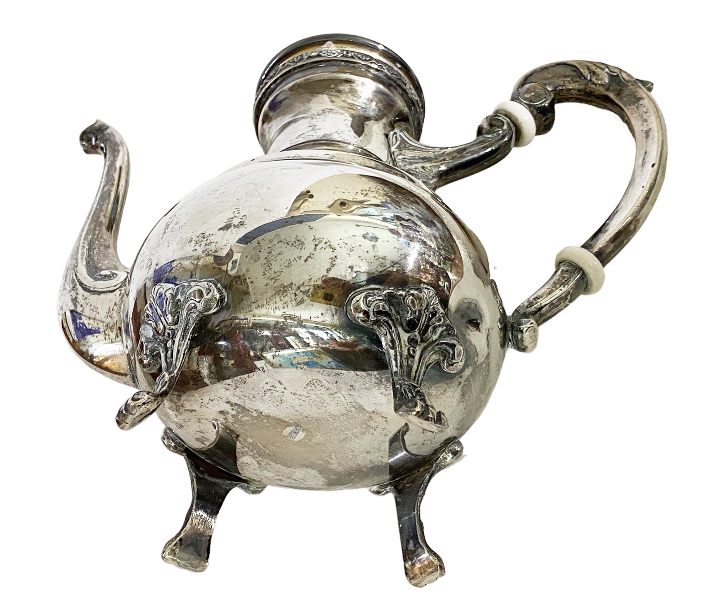 #3665 Egyptian English Style Silver Tea Pot
