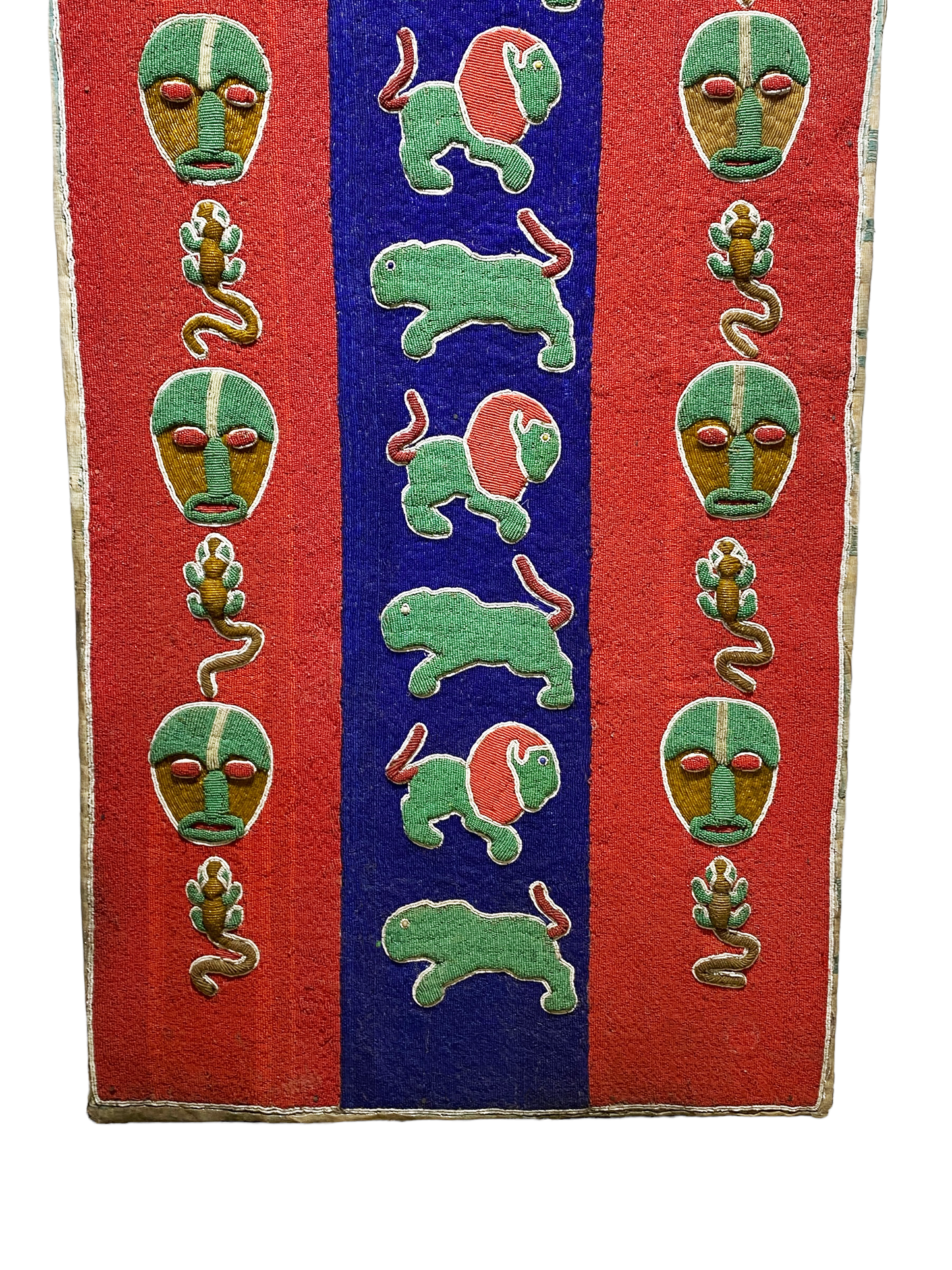 #4401 Stunning african Yoruba Beaded Large Panel/Door Nigeria 69" h