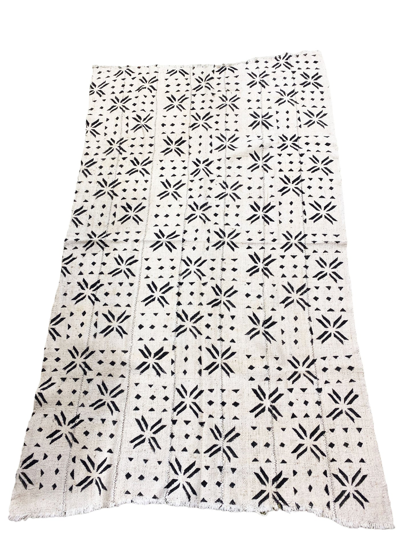 #5341 African Black and White Mud Cloth Textile Mali 37" by 65"