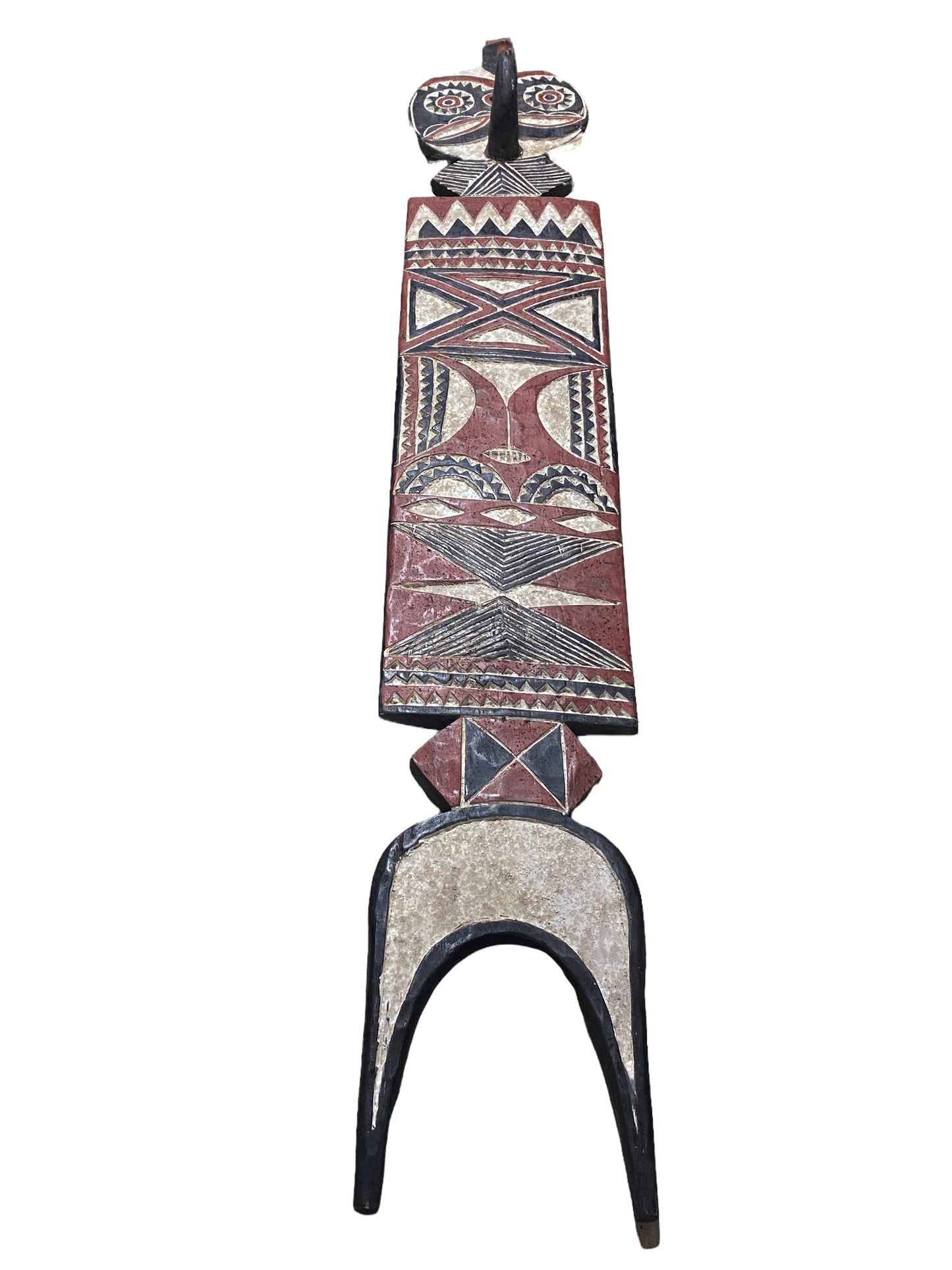 #4456 Large African Bobo Bwa Plank Mask Burkina Faso 80" H