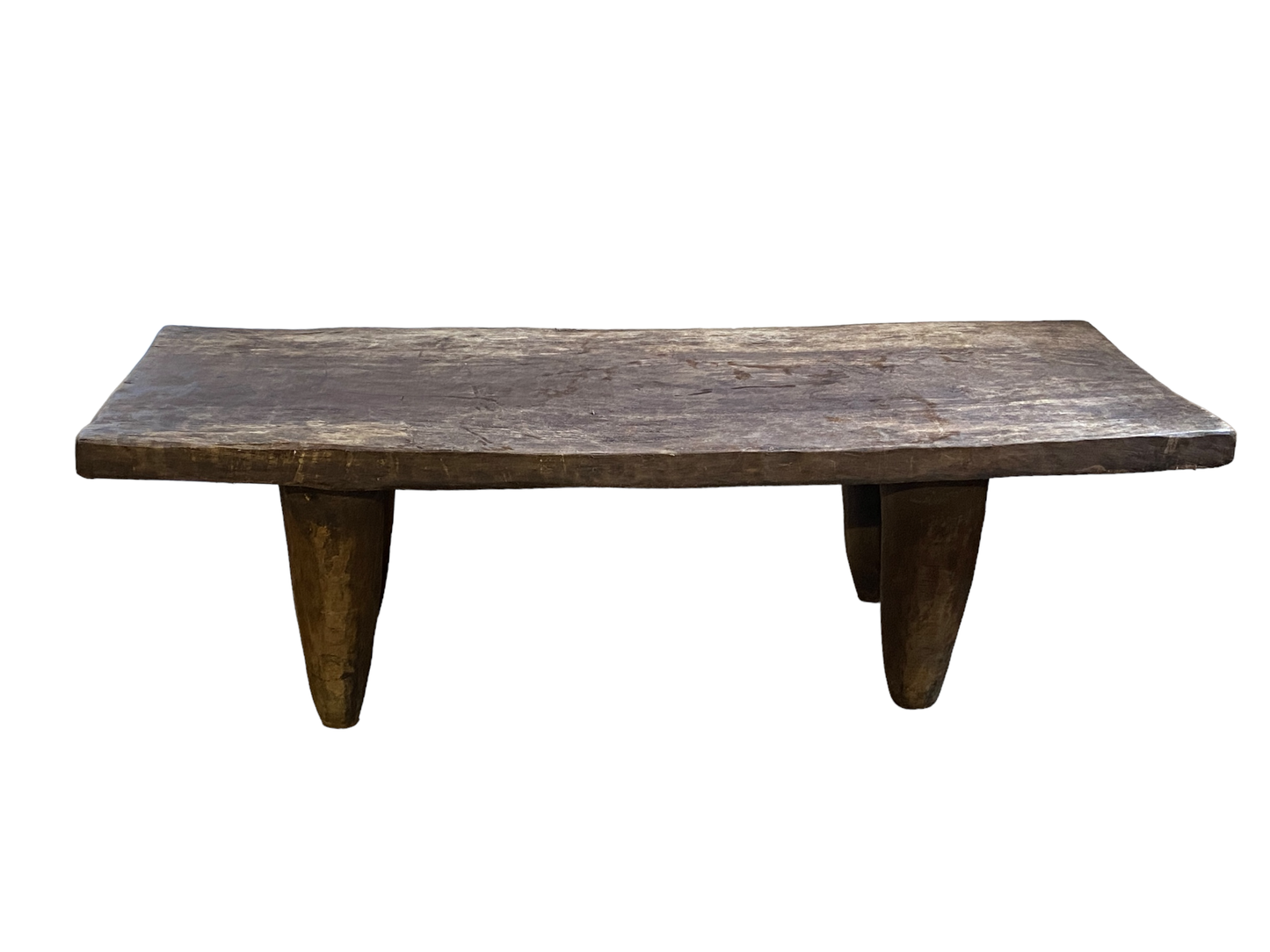 #4981 Senufo Old Rustic Coffee Table / Stool Cote d'Ivoire 43" W