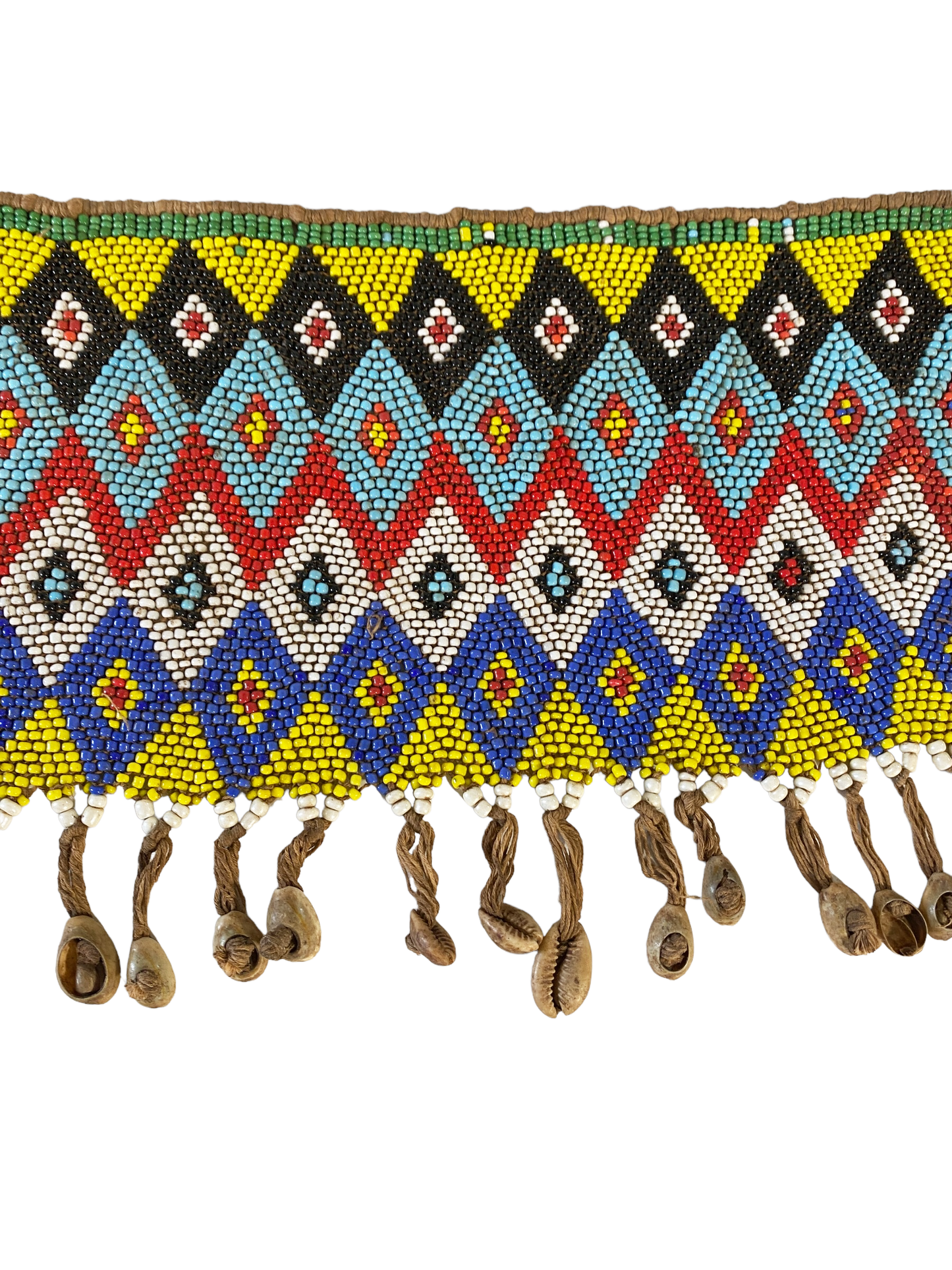 #4987 Vintage Ceremonial Skirt Kirdi Beaded Cache Sex Pikuran Cameroon