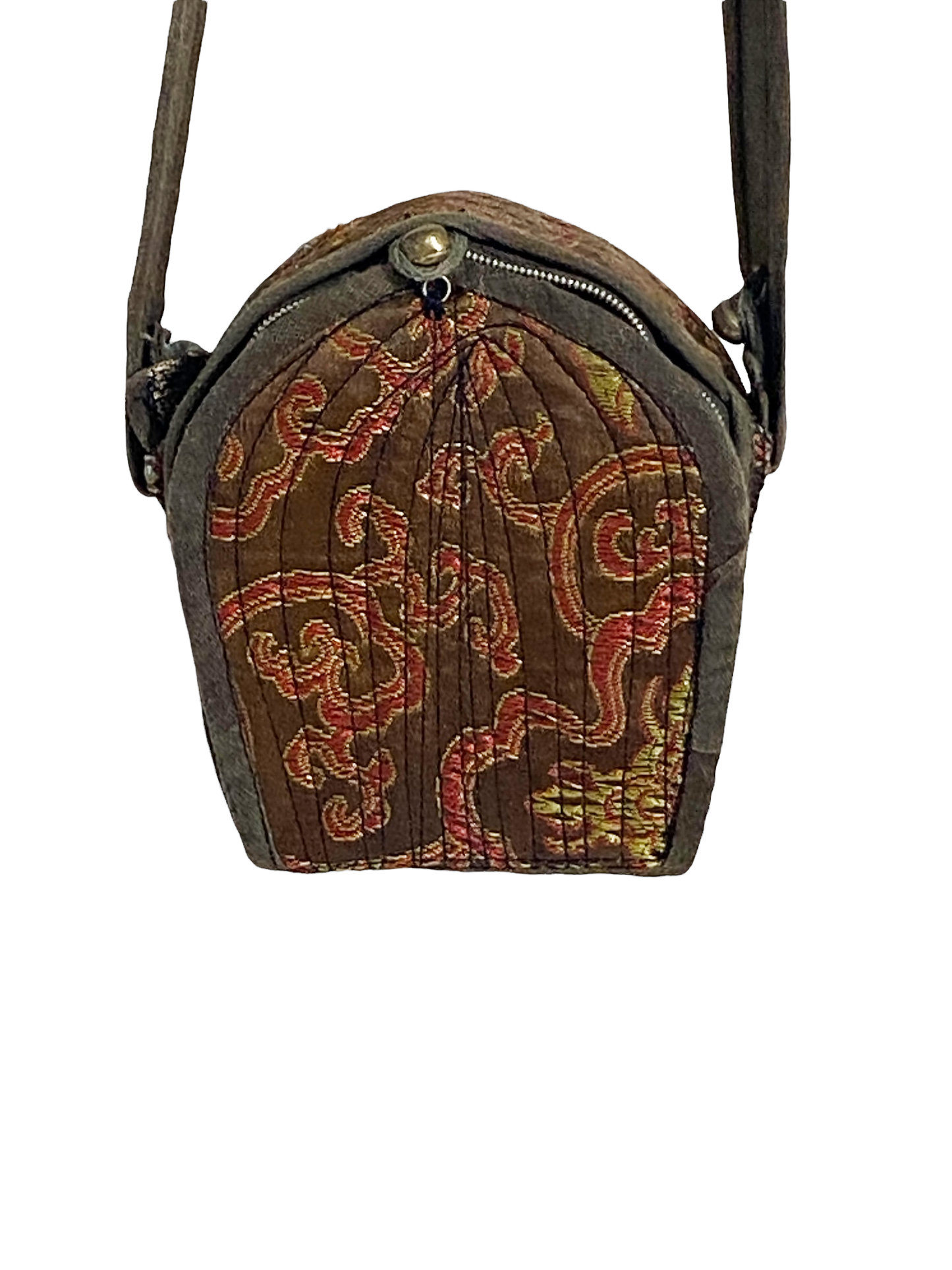 #4589 Vintage Tibetan Buddhist Ghau Traveling Prayer Bag