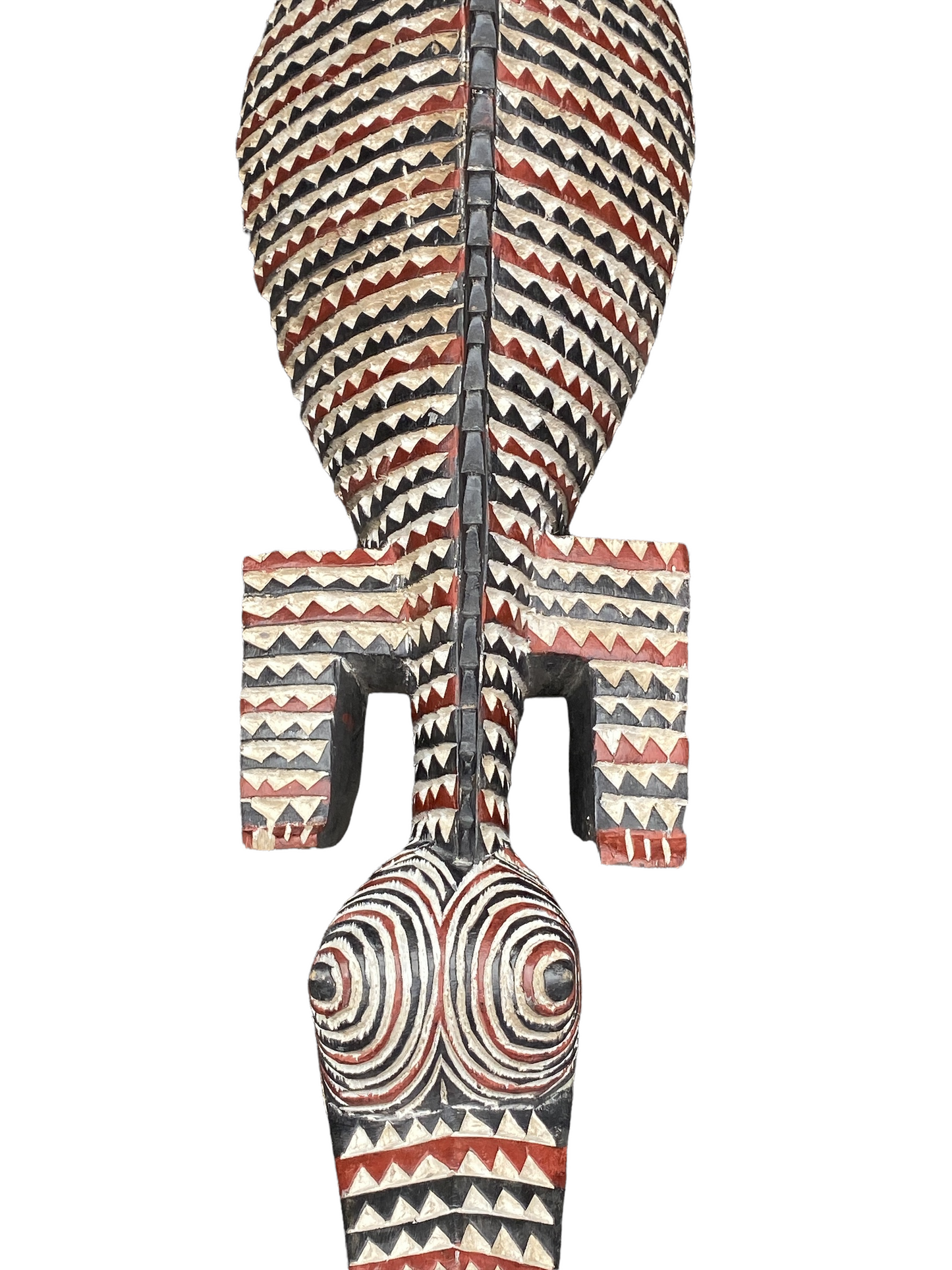 #4670 African Life size  Crocodile Nuna Bobo Burkina Faso 79" W