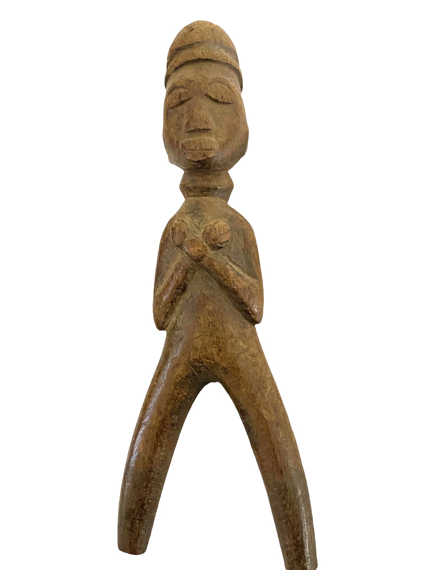 #4762 Superb /unique old Lobi Figural Sling shot Burkina Faso African 9" H