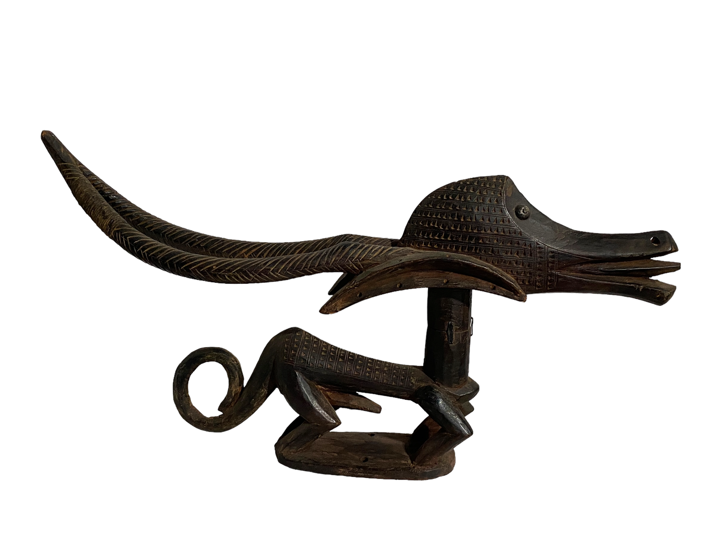 #2128 Superb female and male Bamana Chi Wara Horizontal Antelope Mali Africa