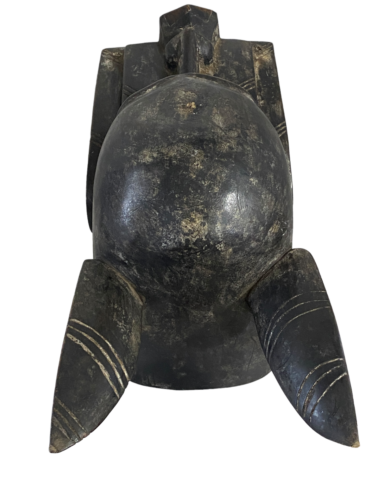 #5142Senufo African Fire Spitter Mask Wanyugo Cote d'Ivoire 21" H