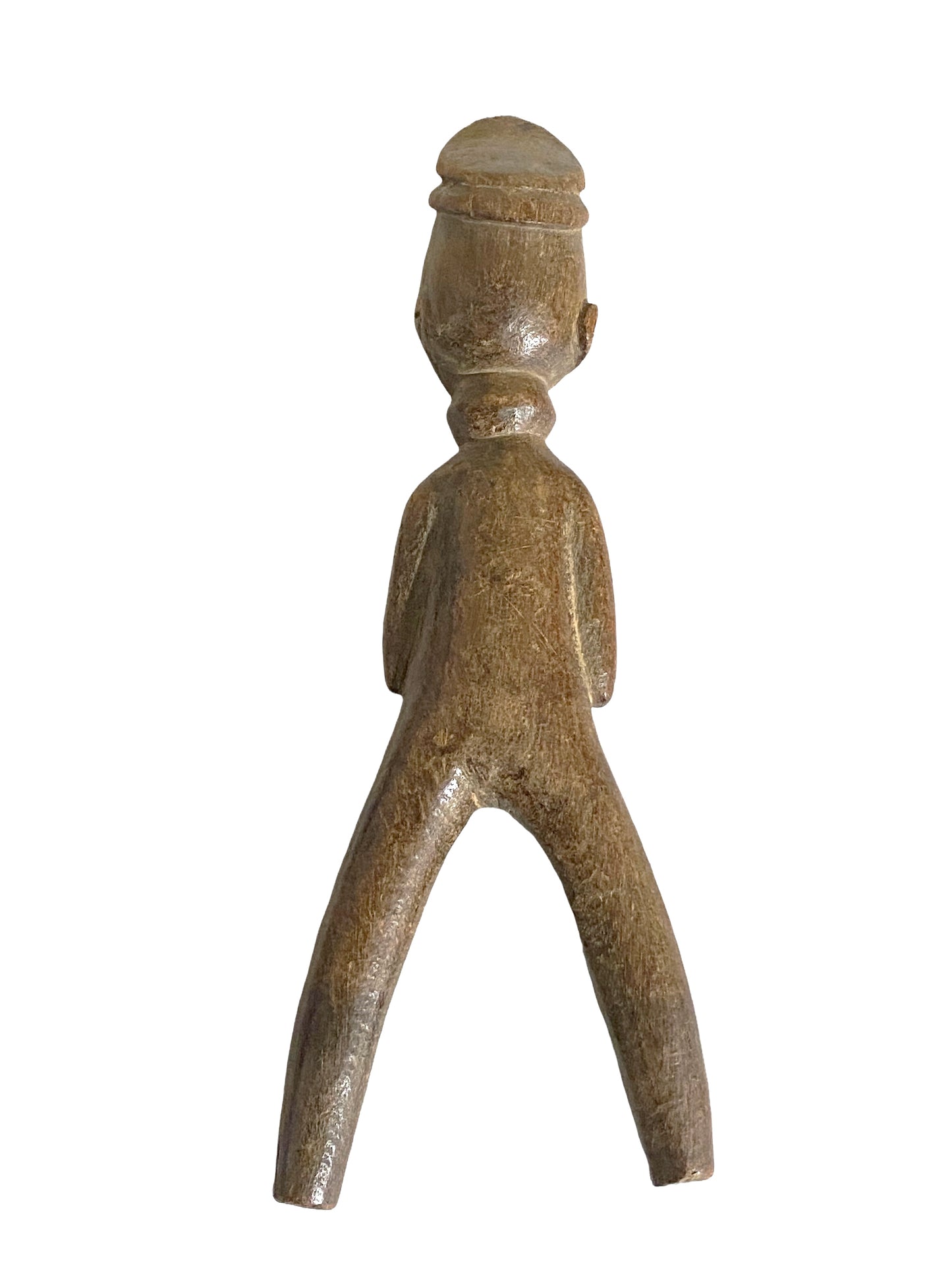 #4762 Superb /unique old Lobi Figural Sling shot Burkina Faso African 9" H