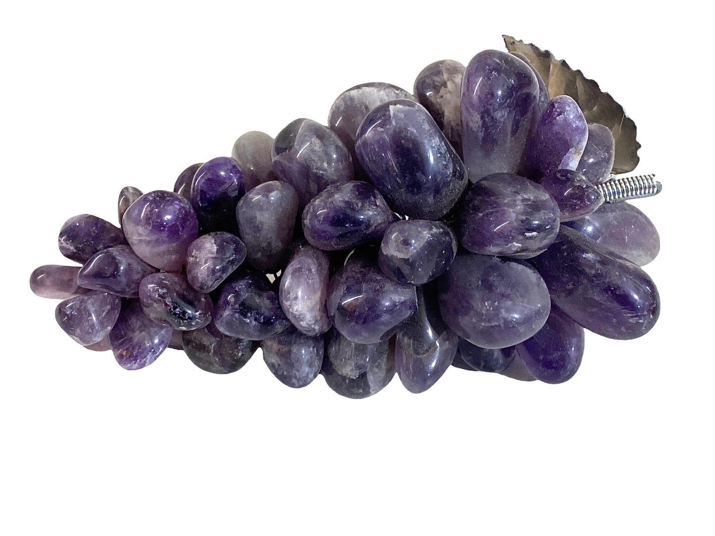 #4483 Large Vintage Brazilian Crystal Amethyst Grape Cluster