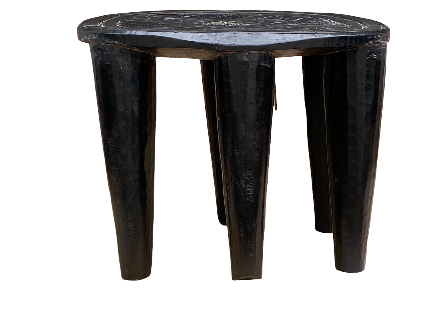 #4514 Superb African Nupe Stool / Table Nigeria 16" H by 20" W