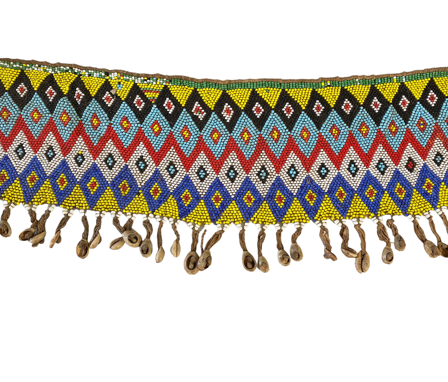 #4987 Vintage Ceremonial Skirt Kirdi Beaded Cache Sex Pikuran Cameroon