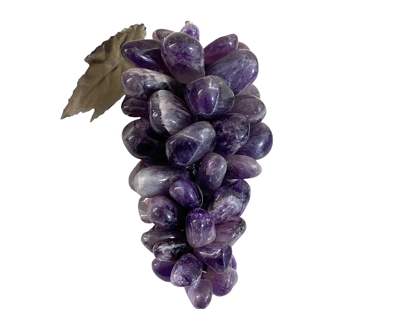 #4483 Large Vintage Brazilian Crystal Amethyst Grape Cluster