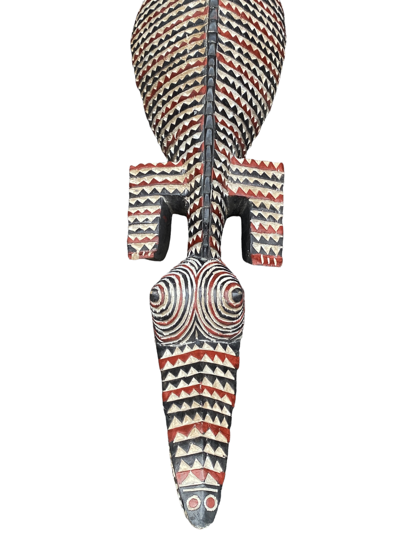 #4670 African Life size  Crocodile Nuna Bobo Burkina Faso 79" W