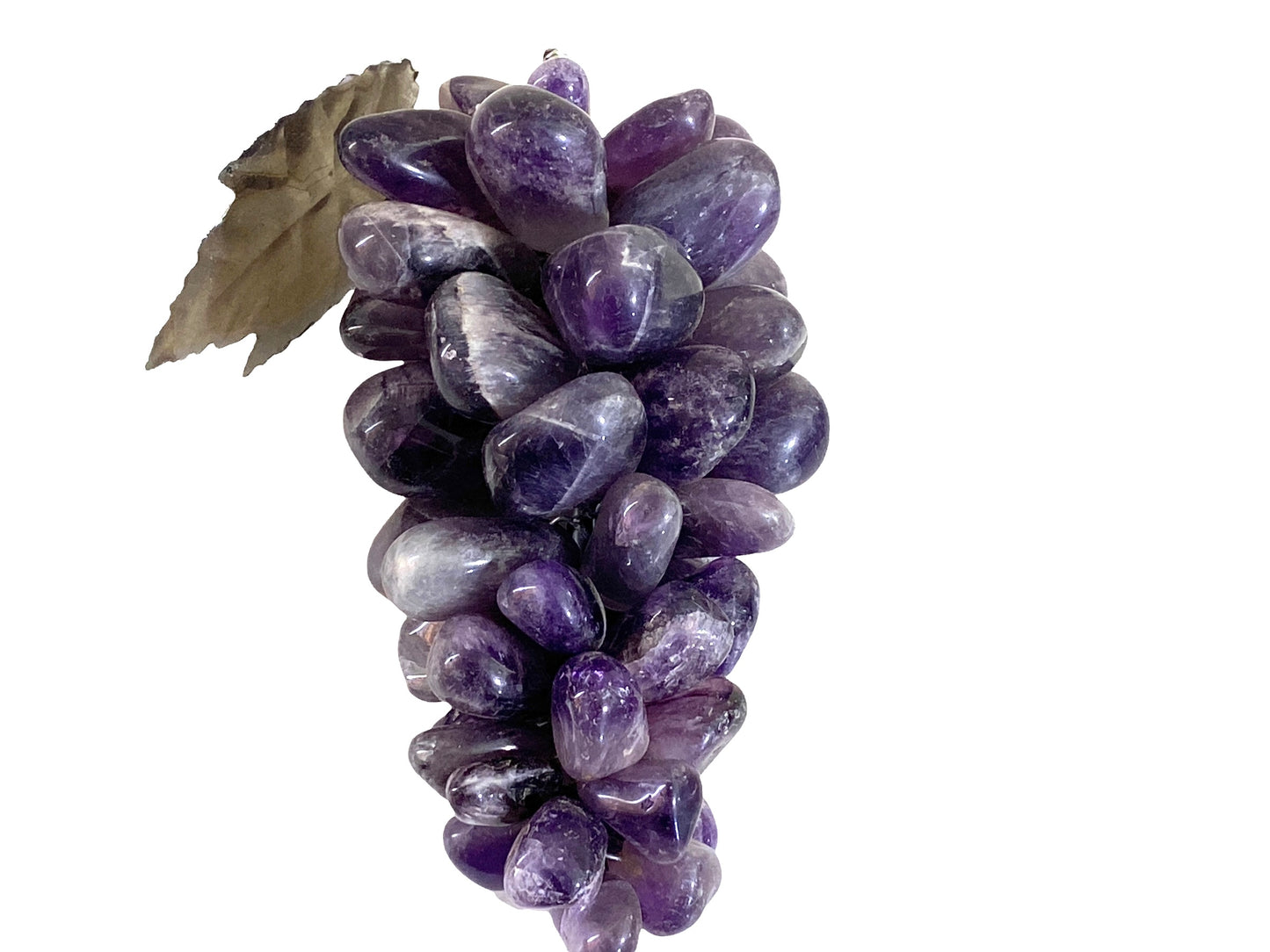#4483 Large Vintage Brazilian Crystal Amethyst Grape Cluster