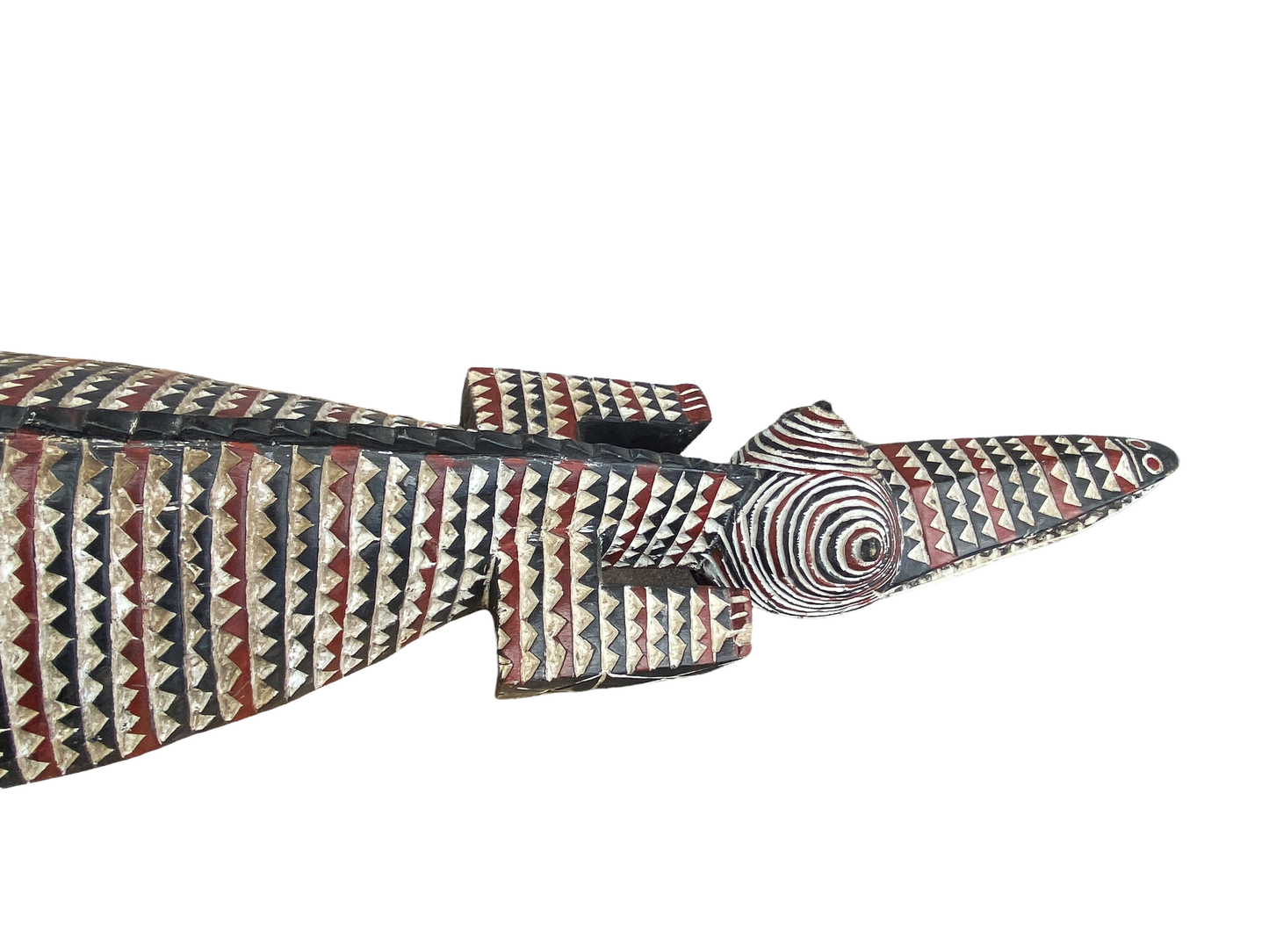 #4670 African Life size  Crocodile Nuna Bobo Burkina Faso 79" W