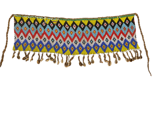 #4987  Vintage Ceremonial Skirt Kirdi Beaded Cache Sex Pikuran Cameroon