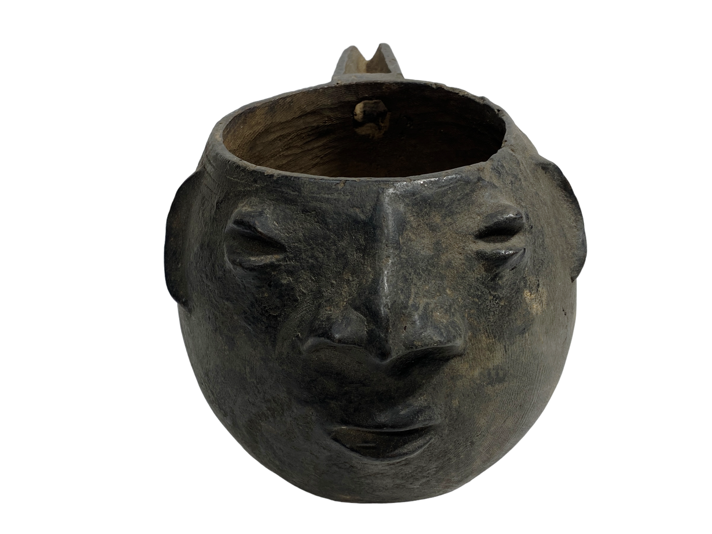 #5078 Kuba wooden Cup Figural Head Congo