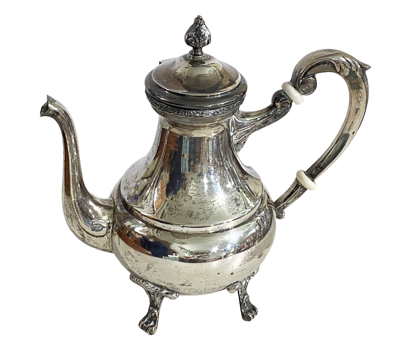 #3665 Egyptian English Style Silver Tea Pot