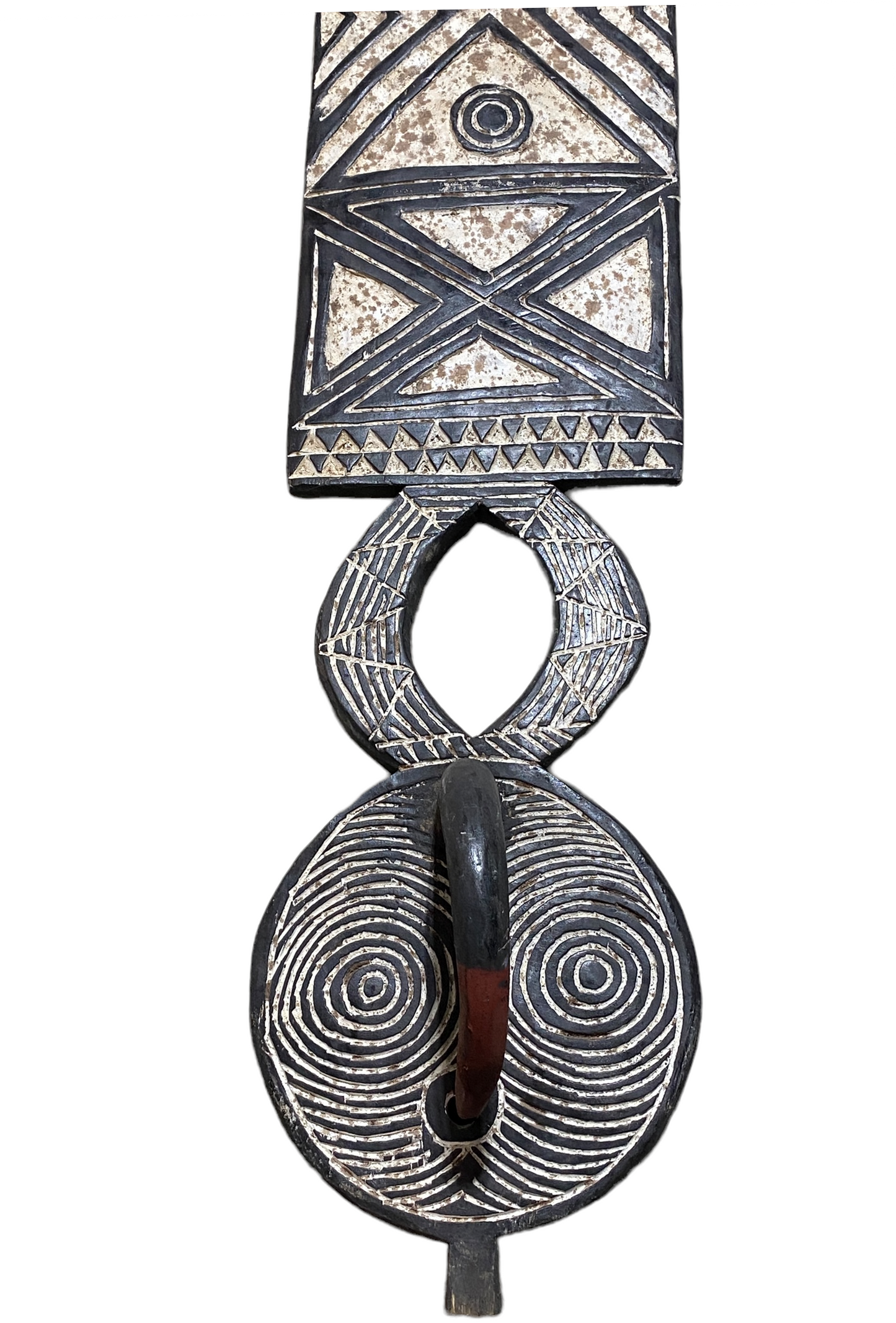 #4945 Large African Bobo Bwa Plank Mask Burkina Faso 79.5" H