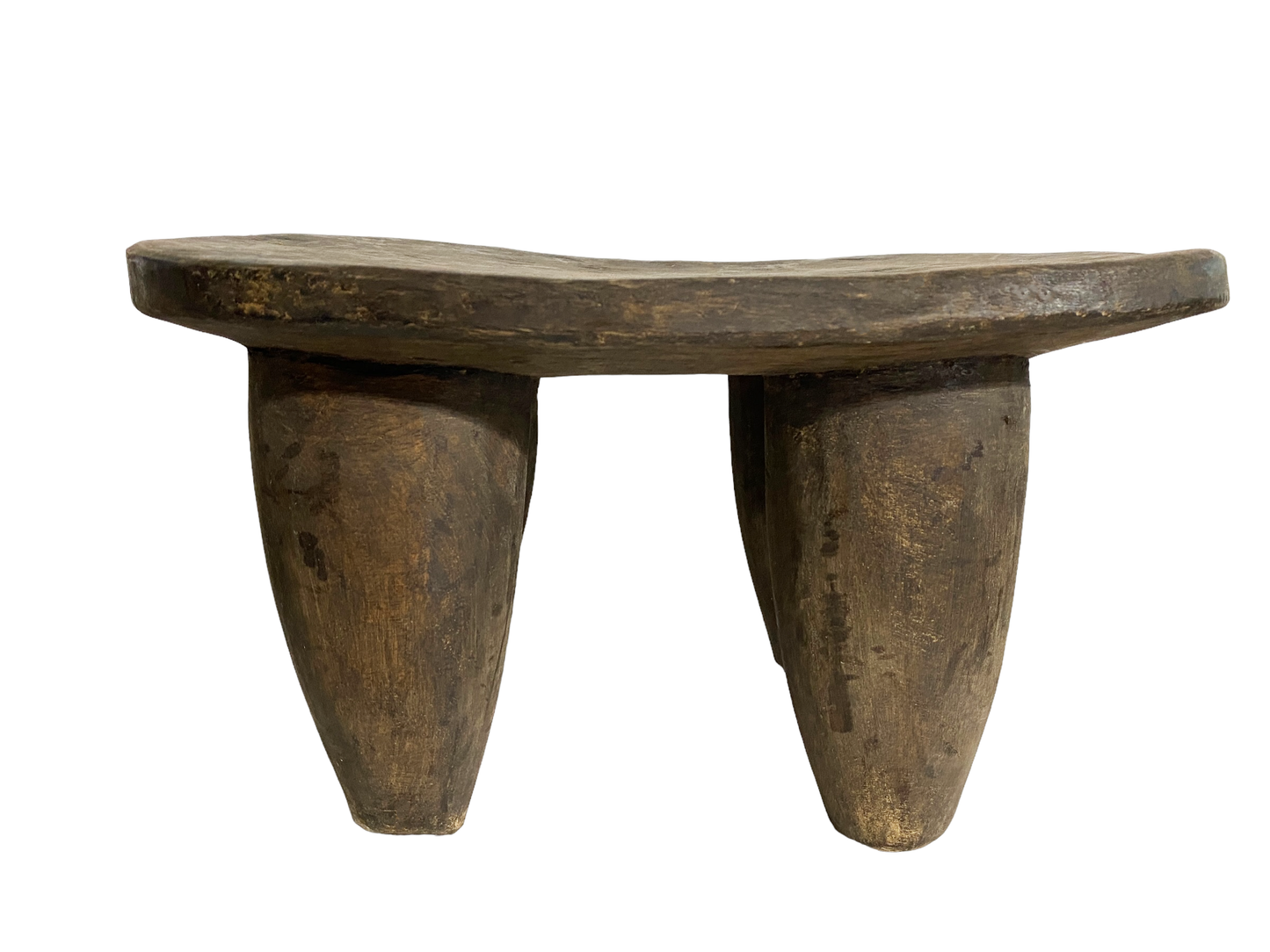 # 4957 African Old Senufo Wood Milk Stool I . Coast 13" W