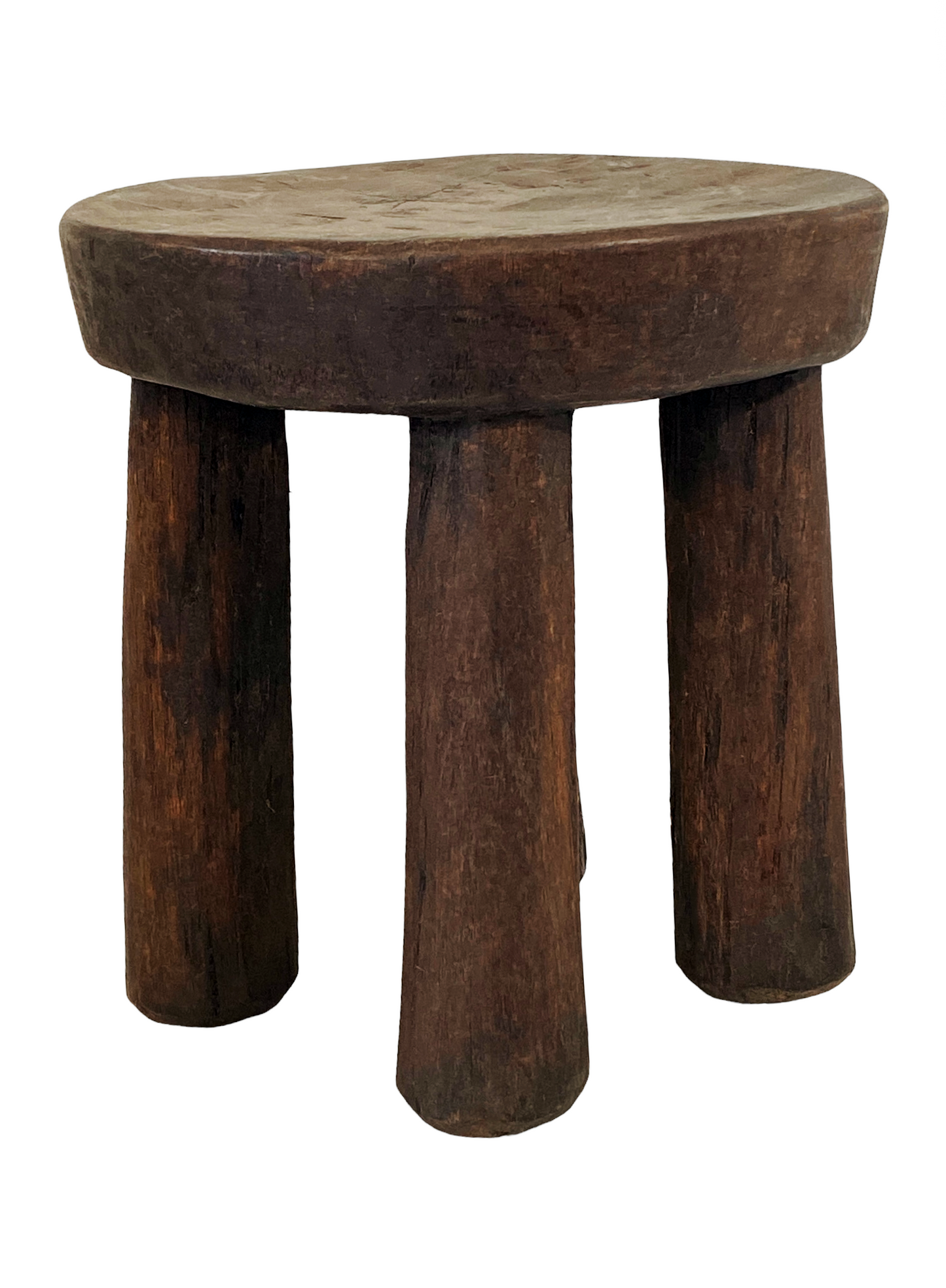 #5180 African Wood Milk Stool Hehe Gogo People Tanzania 10.5" H