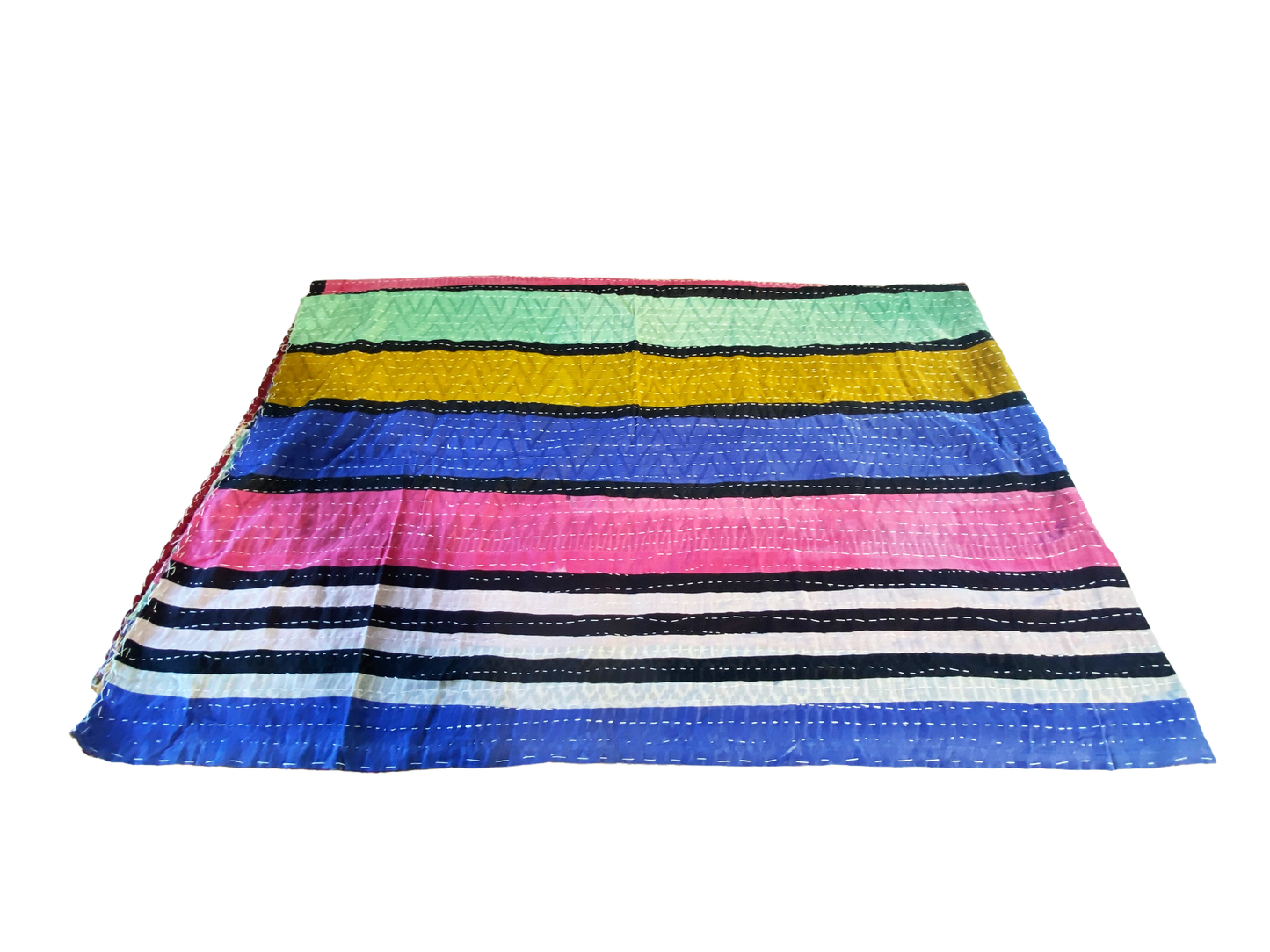 # 5195 Vintage Indian CottonThrow Kantha Quilt