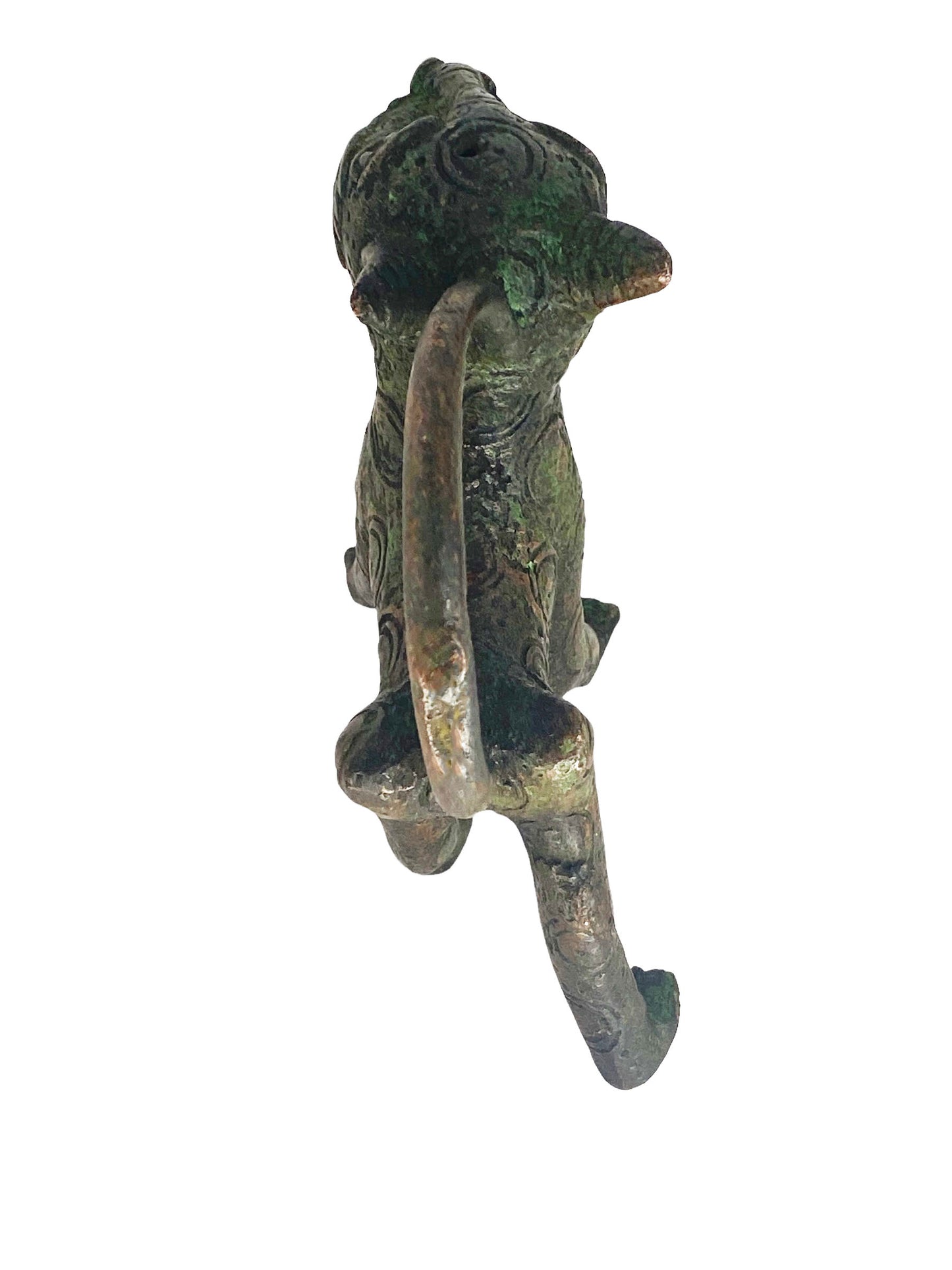 #5268 Superb Benin Leopard Bronze Nigeria African 5.5" H