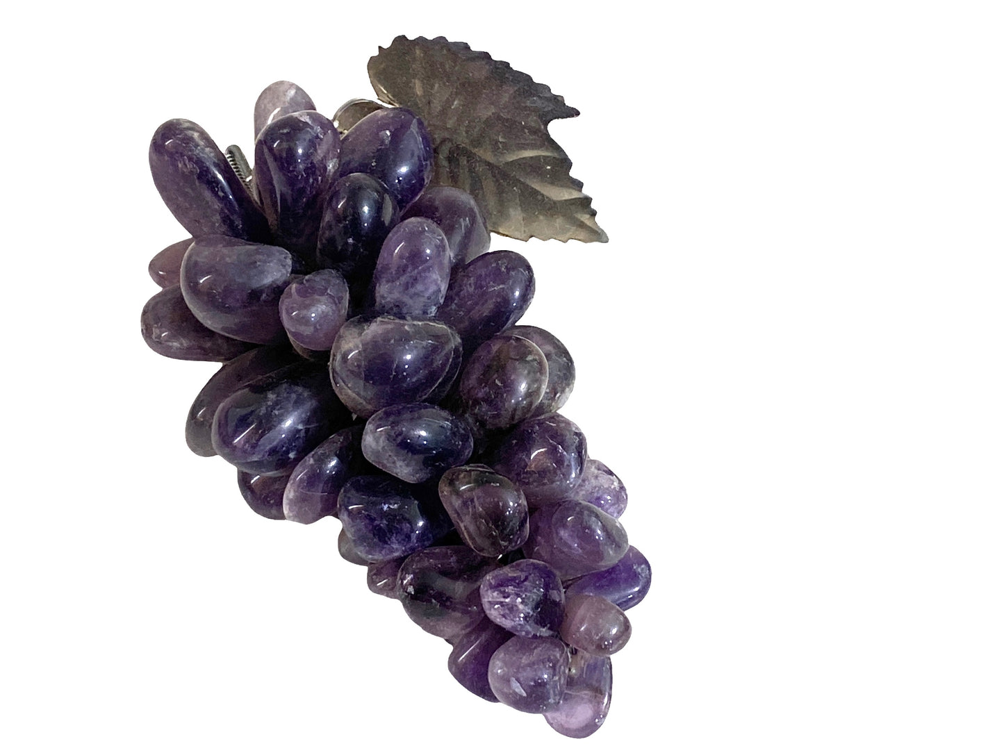 #4483 Large Vintage Brazilian Crystal Amethyst Grape Cluster