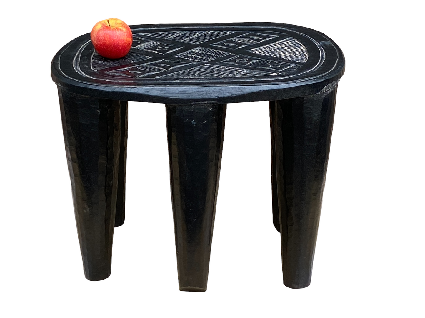 #4514 Superb African Nupe Stool / Table Nigeria 16" H by 20" W