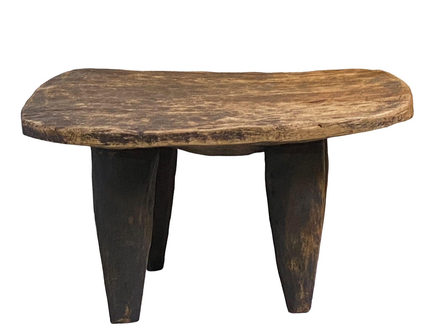 # 4963 Superb Rustic Old African Senufo Stool / Table I coast 25" W by 14.5" H