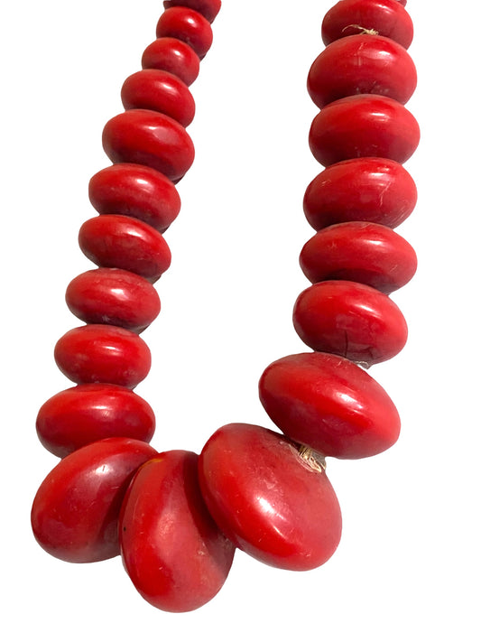 #4556  Jumbo African Currency  69  Amber Beads Nigeria