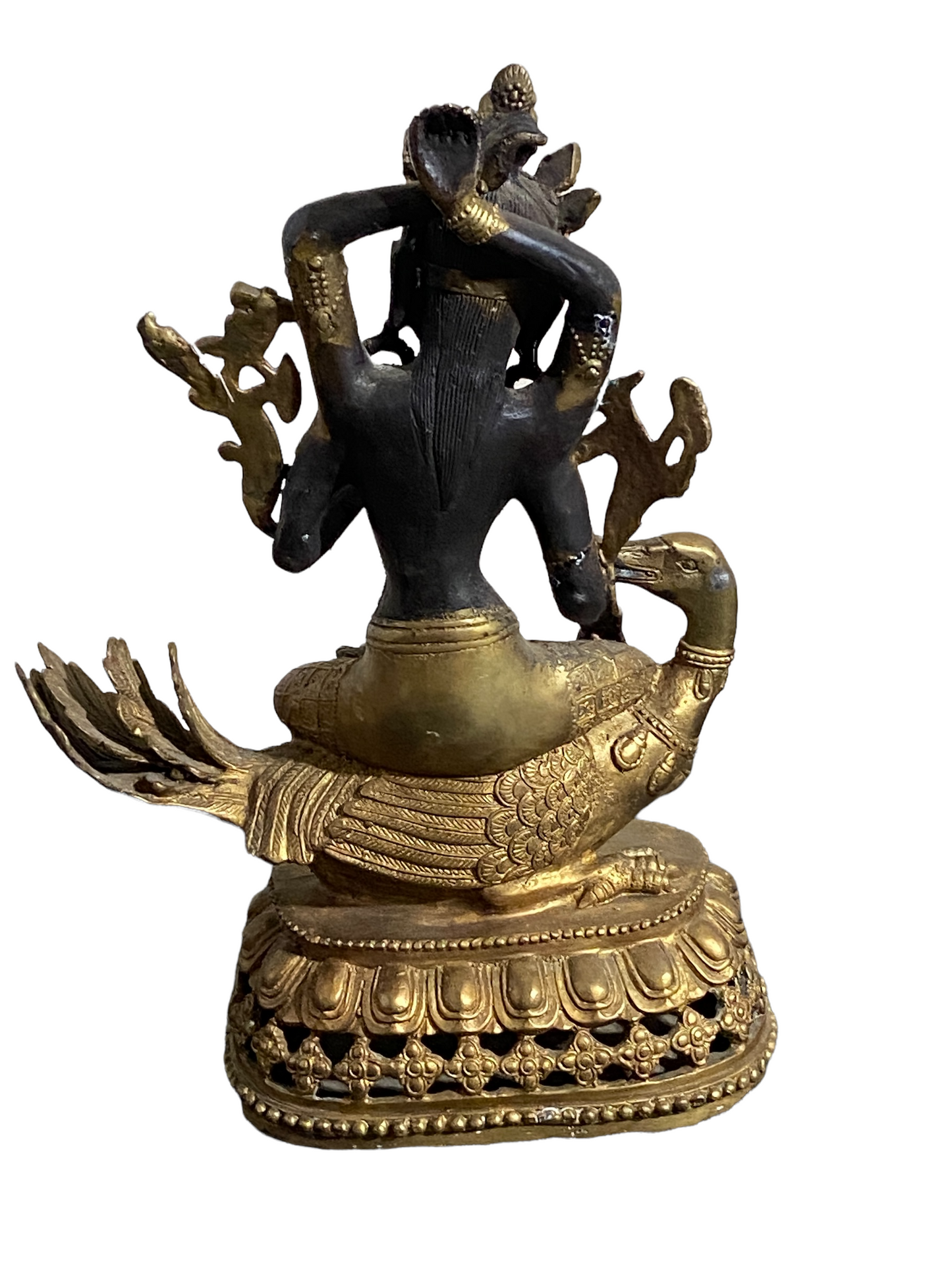 #5718 Vintage Bronze Seating Lord Buddha 11" H