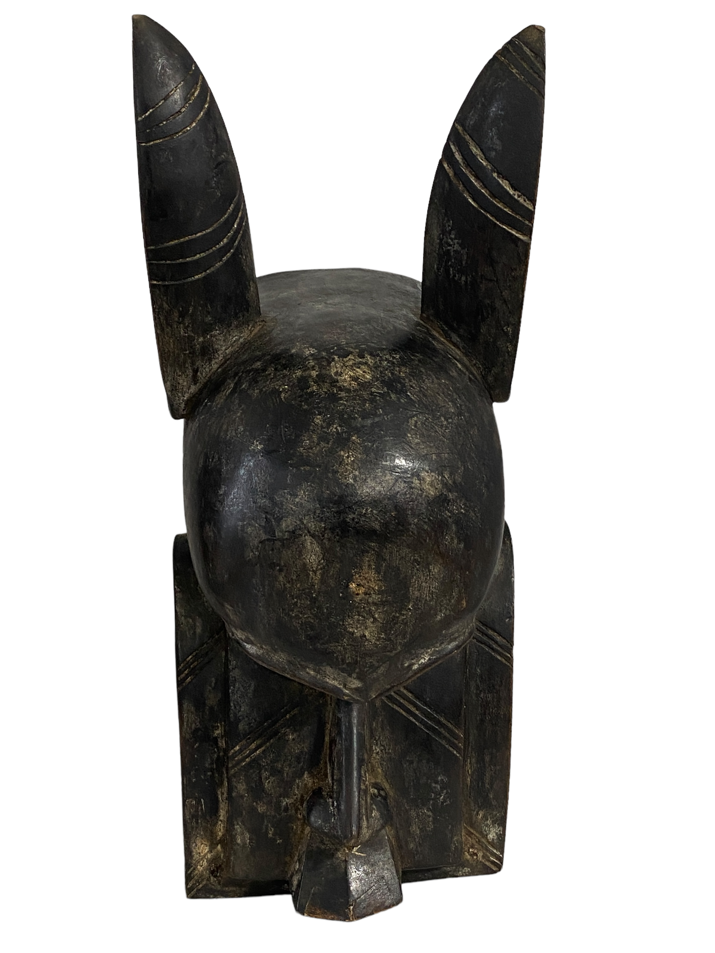 #5142Senufo African Fire Spitter Mask Wanyugo Cote d'Ivoire 21" H