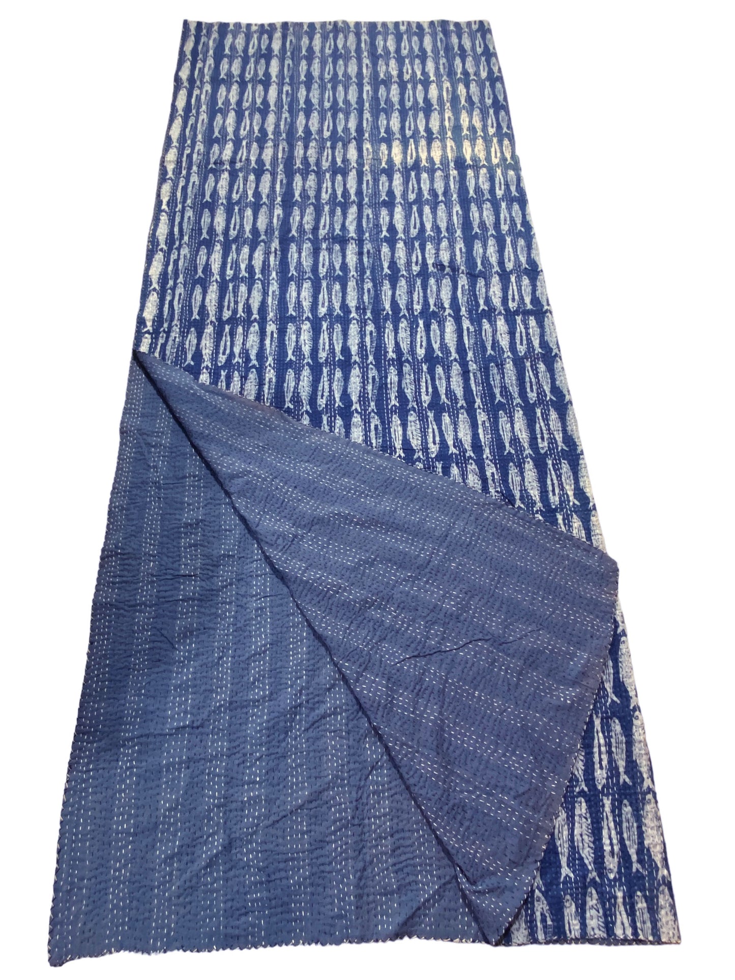 #5321 Large Indian Kantha Quilt Throw /Blanket /Quilt Bedspread 105"